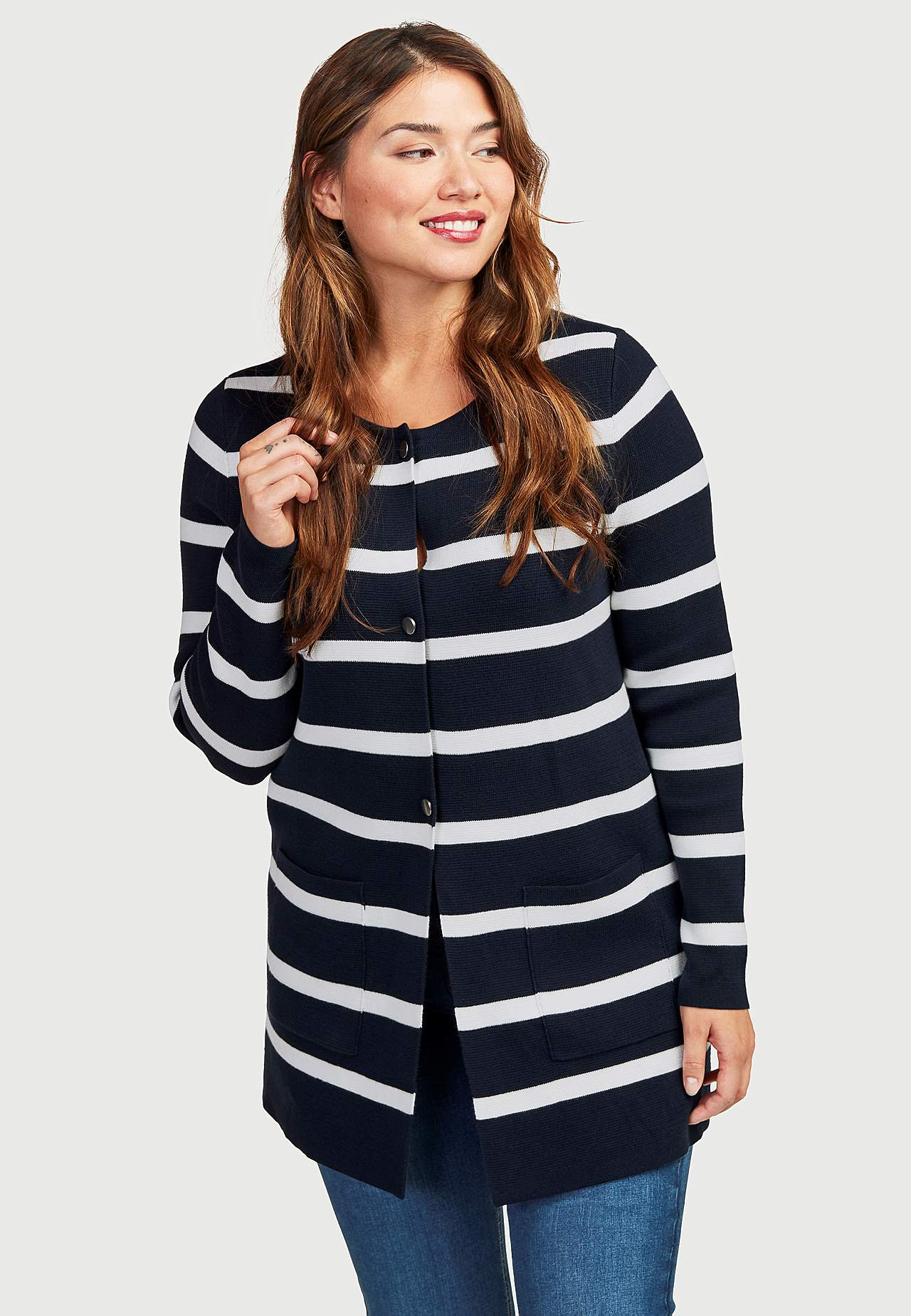 Elegancki rozpinany sweter Jasmine