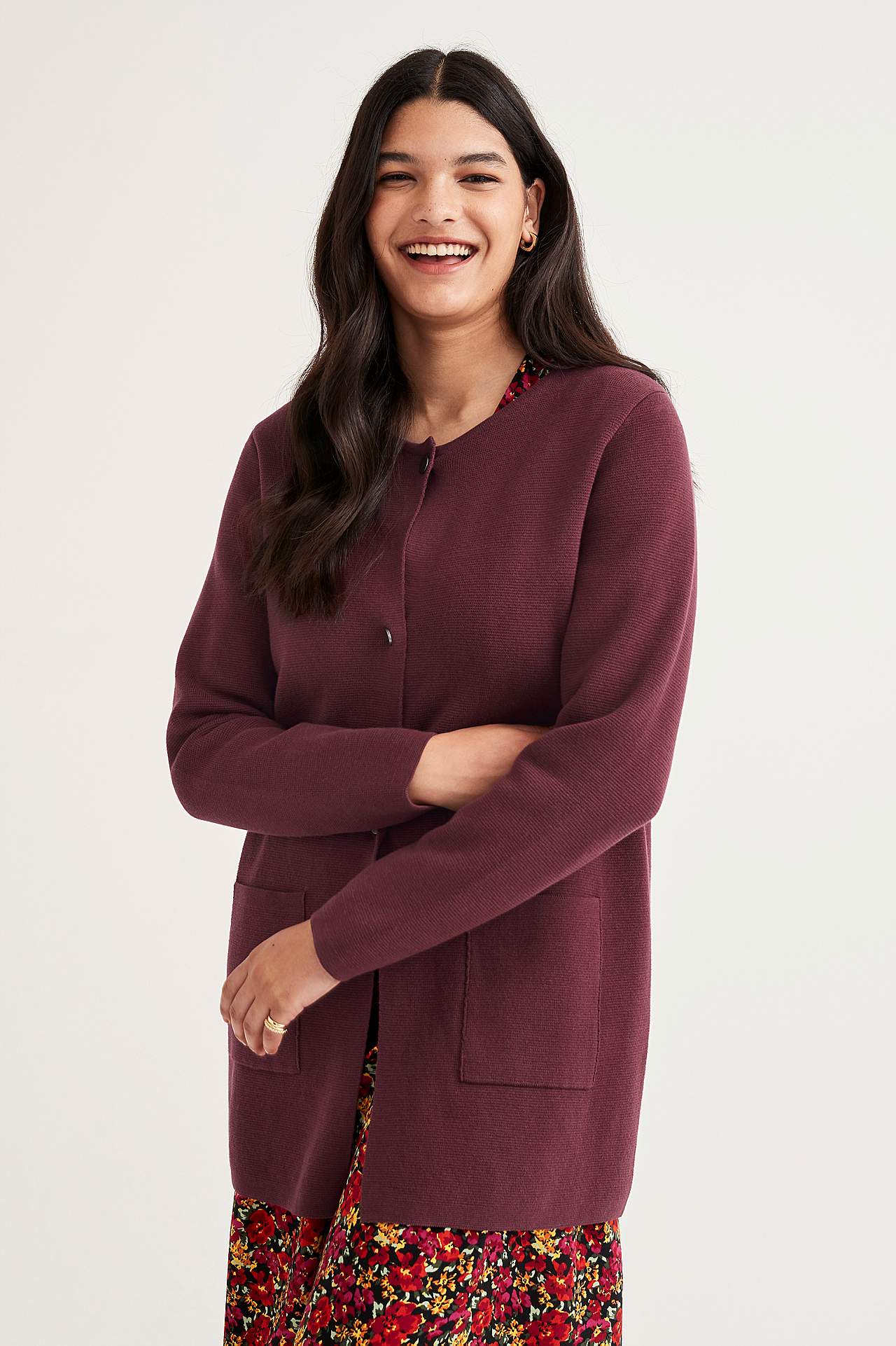 Elegancki rozpinany sweter Jasmine
