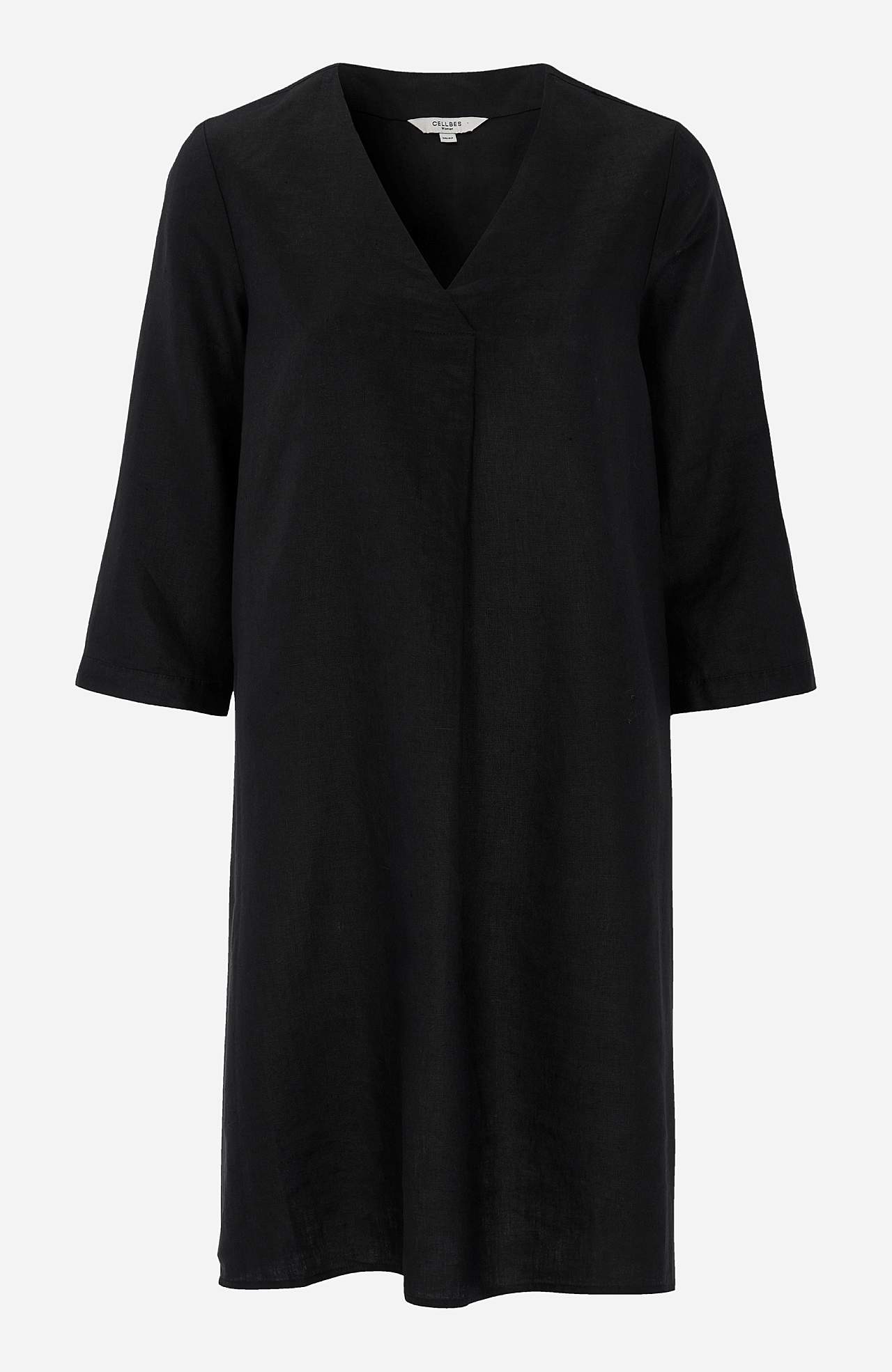 Lniana Premium sukienka z dekoltem w kształcie litery v Joanne