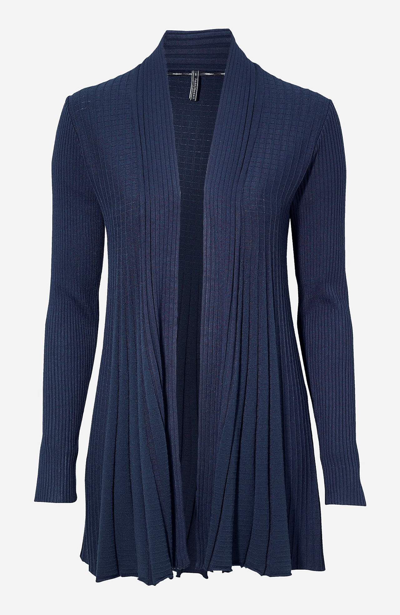 Długi i prążkowany rozpinany sweter Claudisse