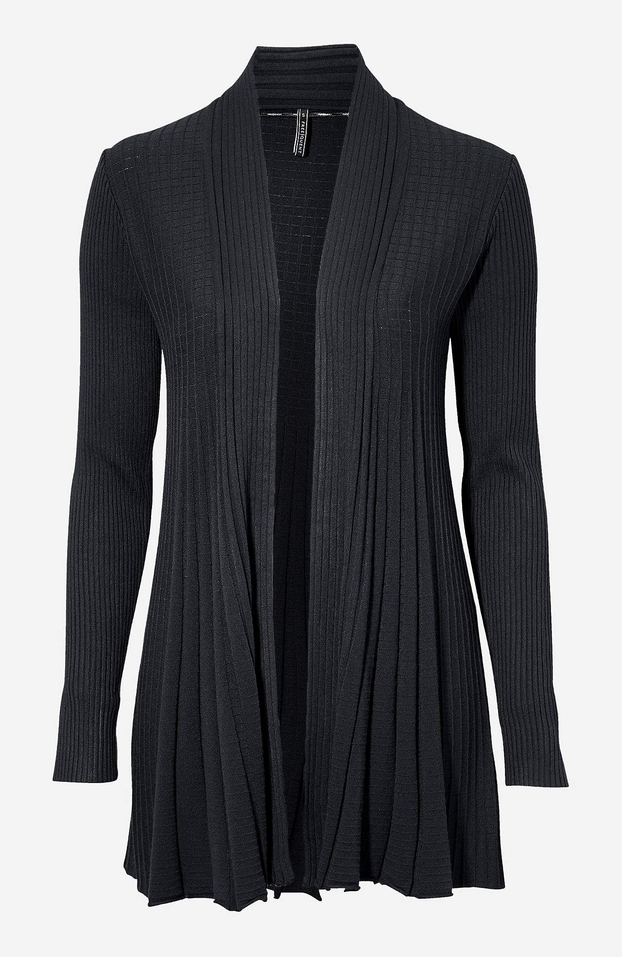 Długi i prążkowany rozpinany sweter FQ-Claudisse