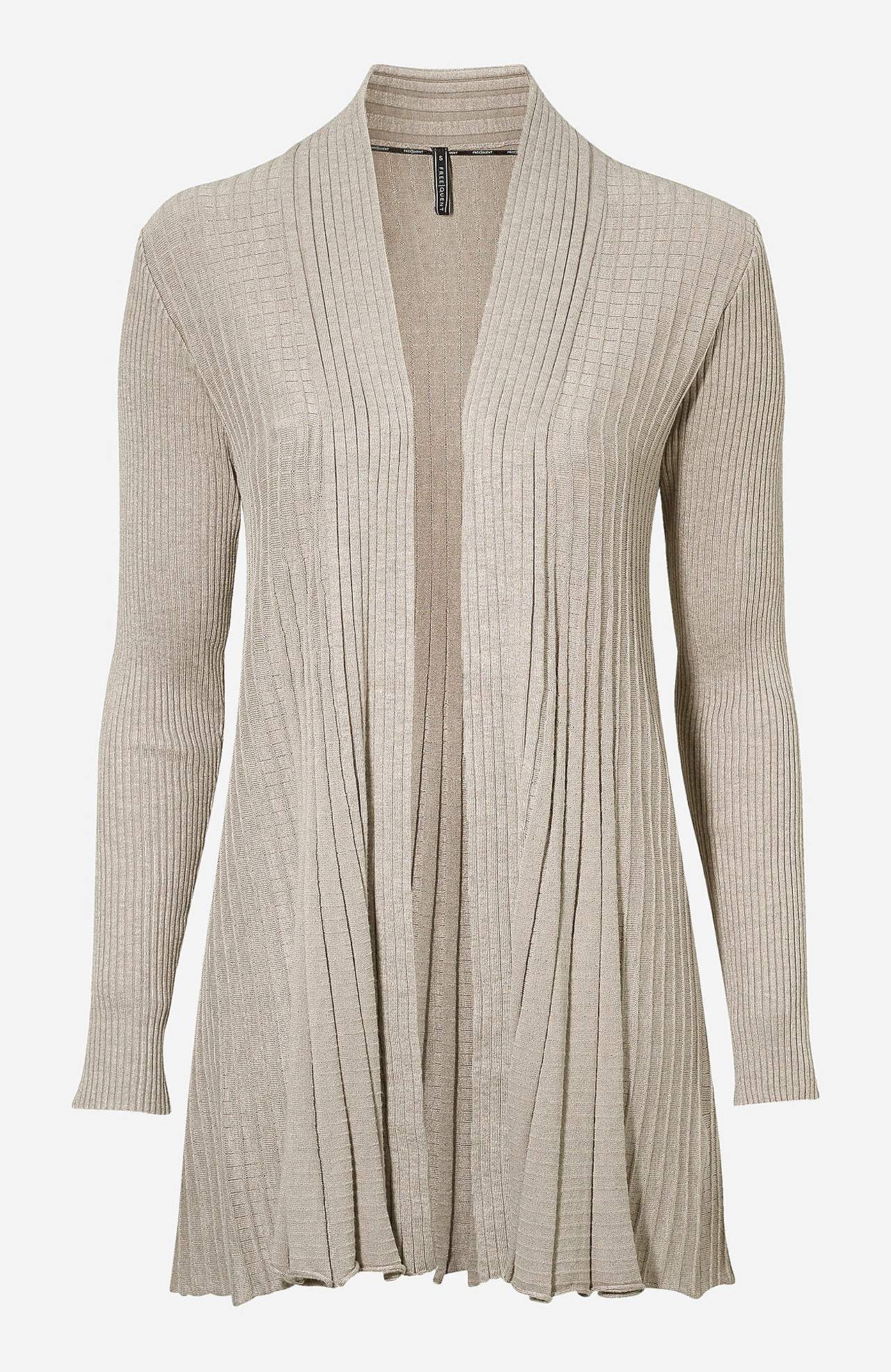 Długi i prążkowany rozpinany sweter FQ-Claudisse