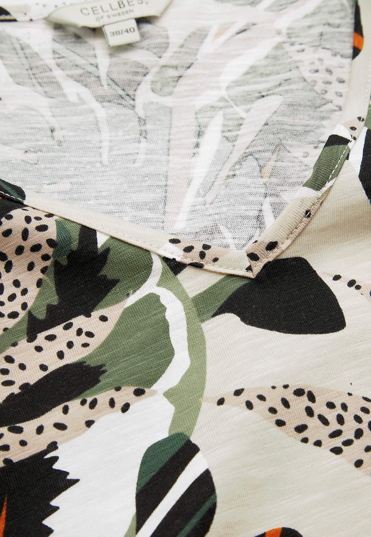 Tunika z dżerseju z falbaną