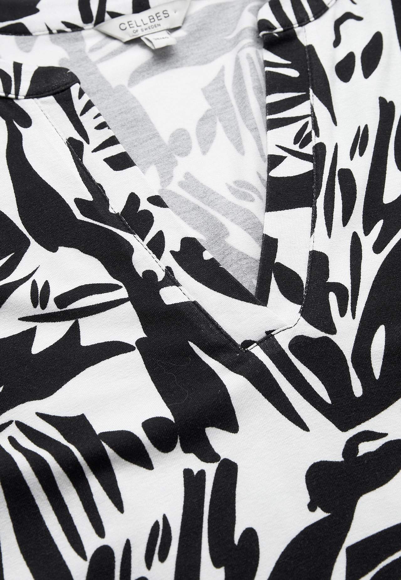 Tunika z dżerseju z dekoltem w serek