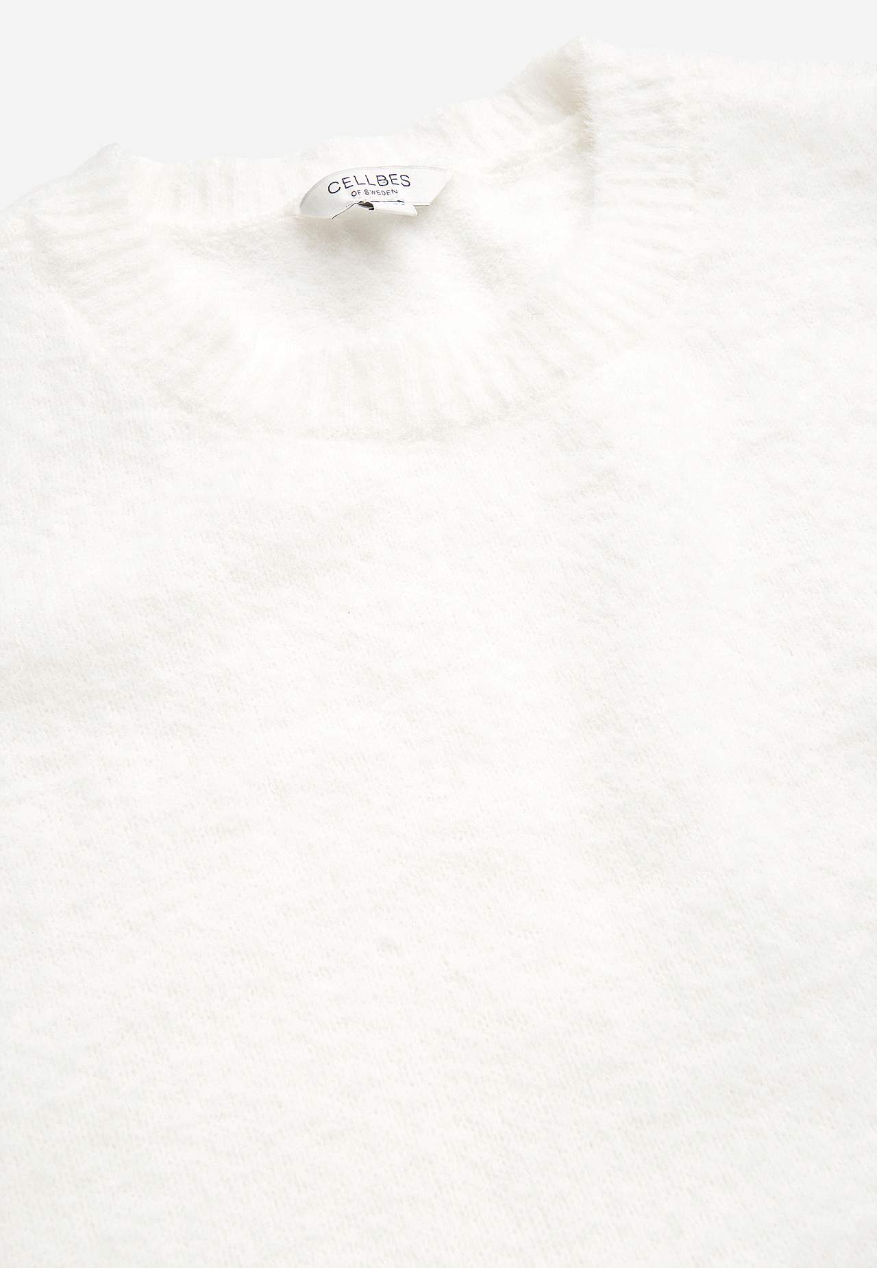 Dzianinowy sweter z krótkim rękawem