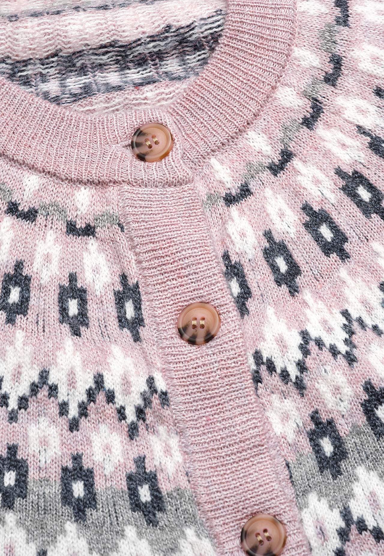 Rozpinany sweter we wzorze żakardowym