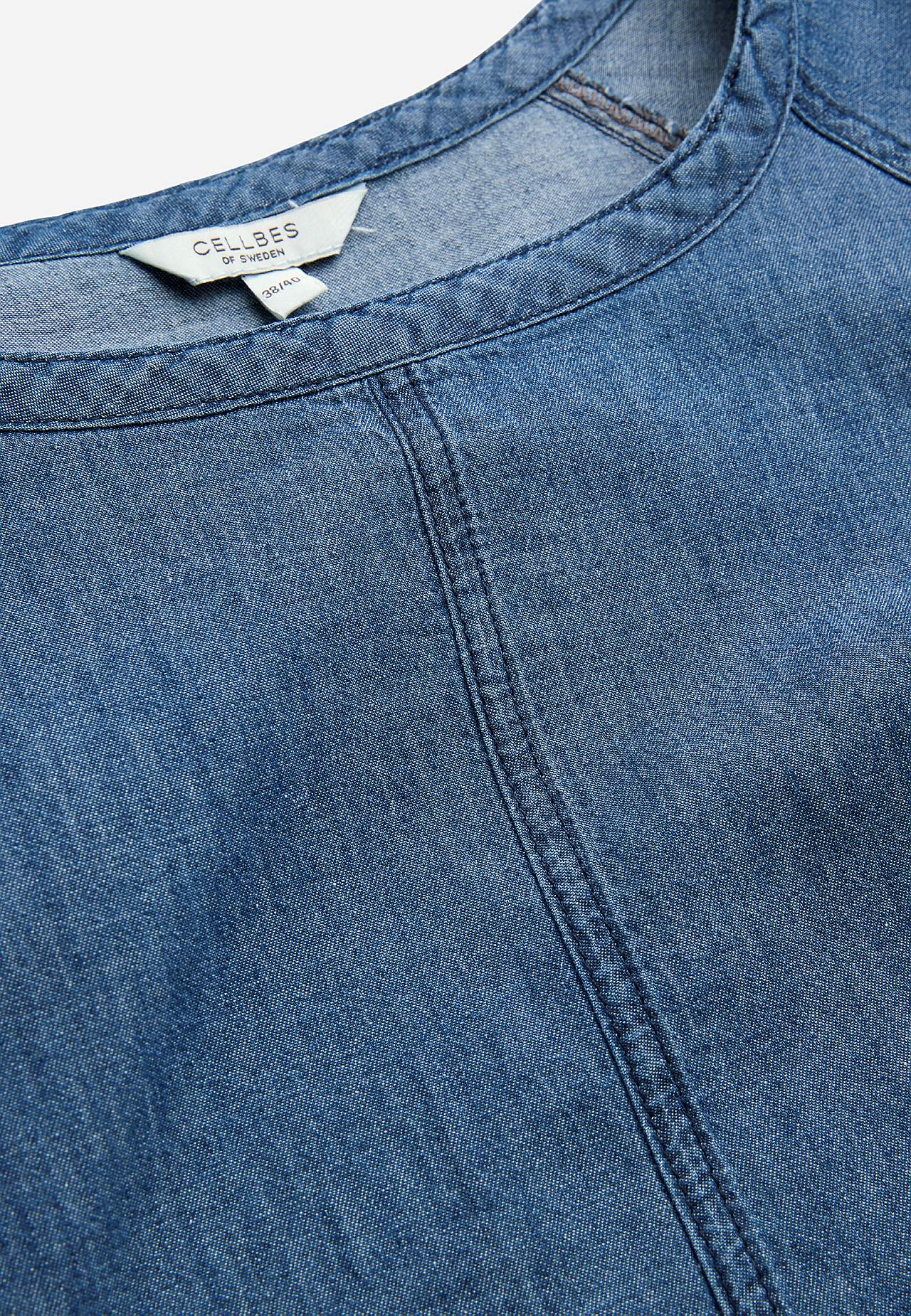 Bluzka z denimu ze szerokimi rękawami