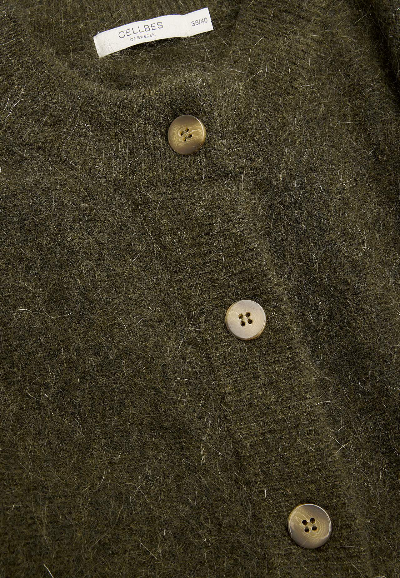 Rozpinany Premium sweter z mieszanki moheru i wełny