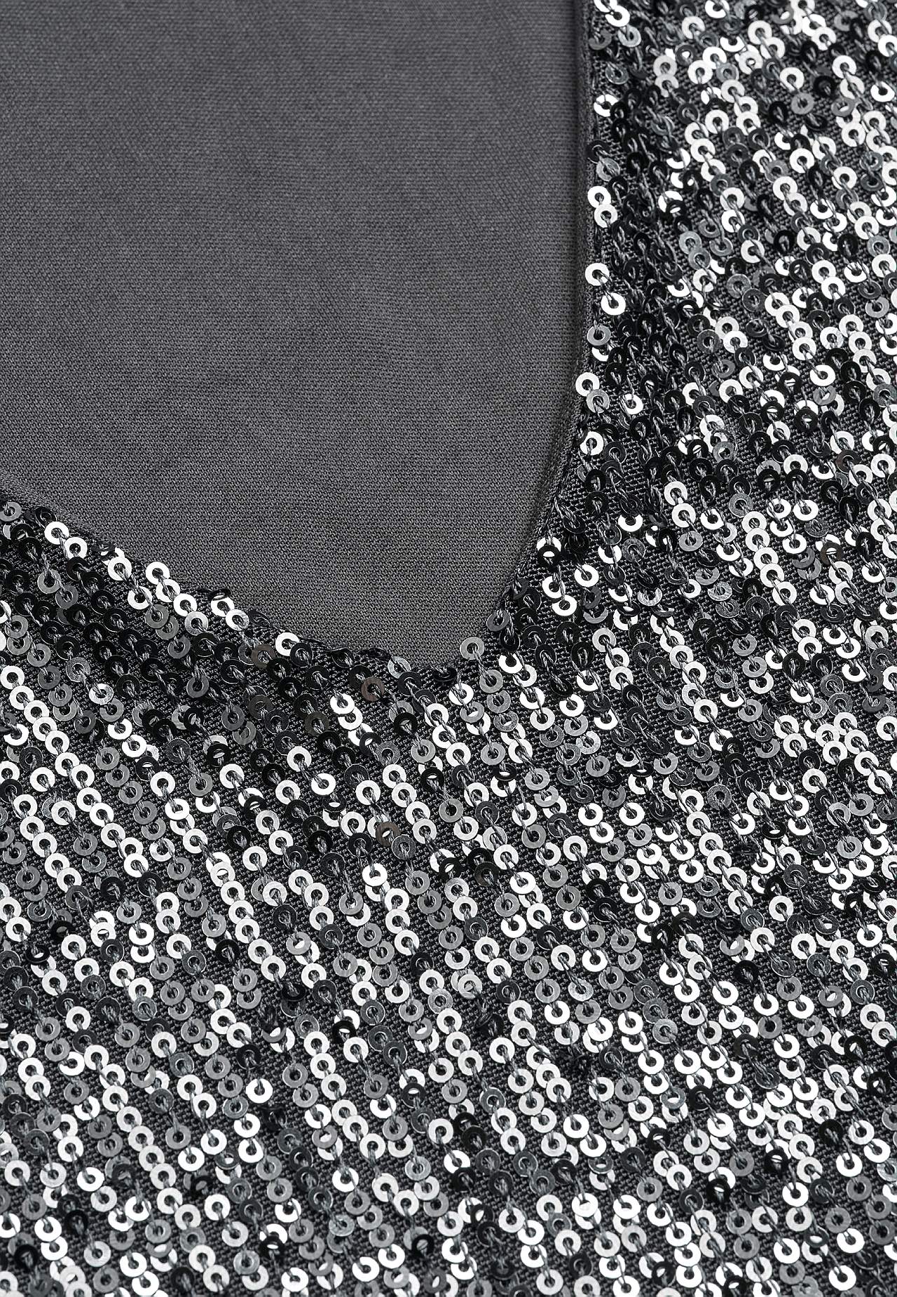 Sukienka z cekinami z dekoltem w serek