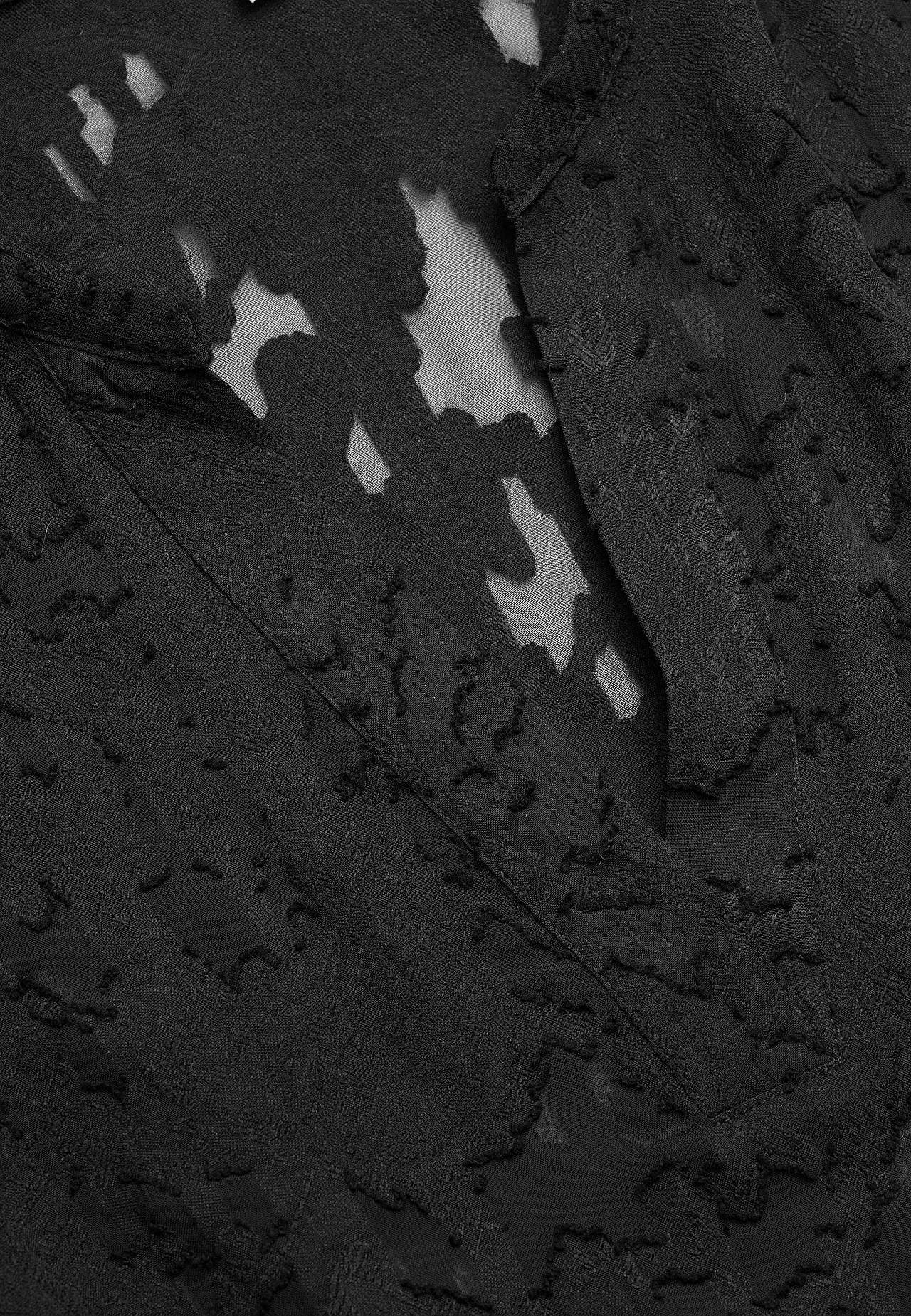 Transparentna bluzka z tkaniny żakardowej