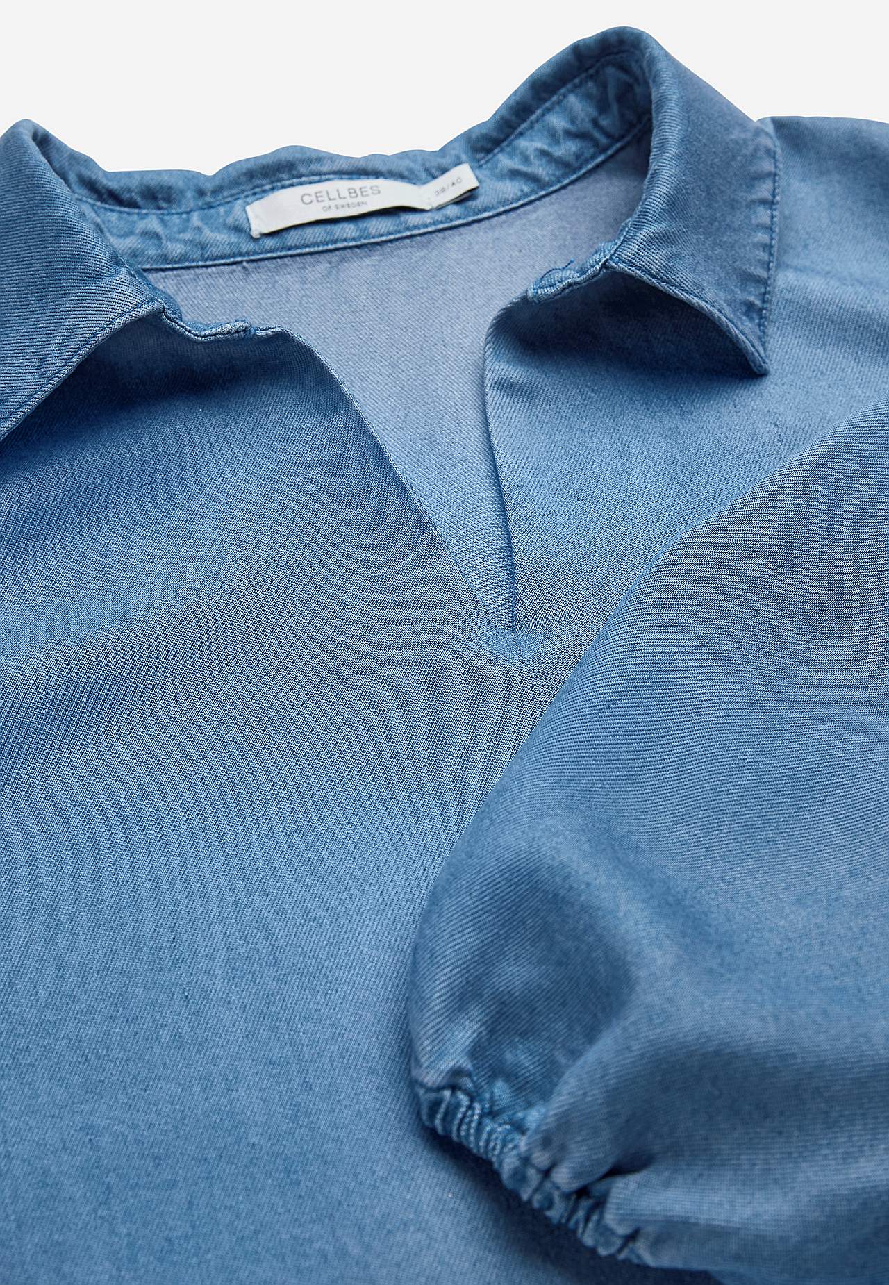 Ultramiękka Premium sukienka jeansowa z kołnierzem