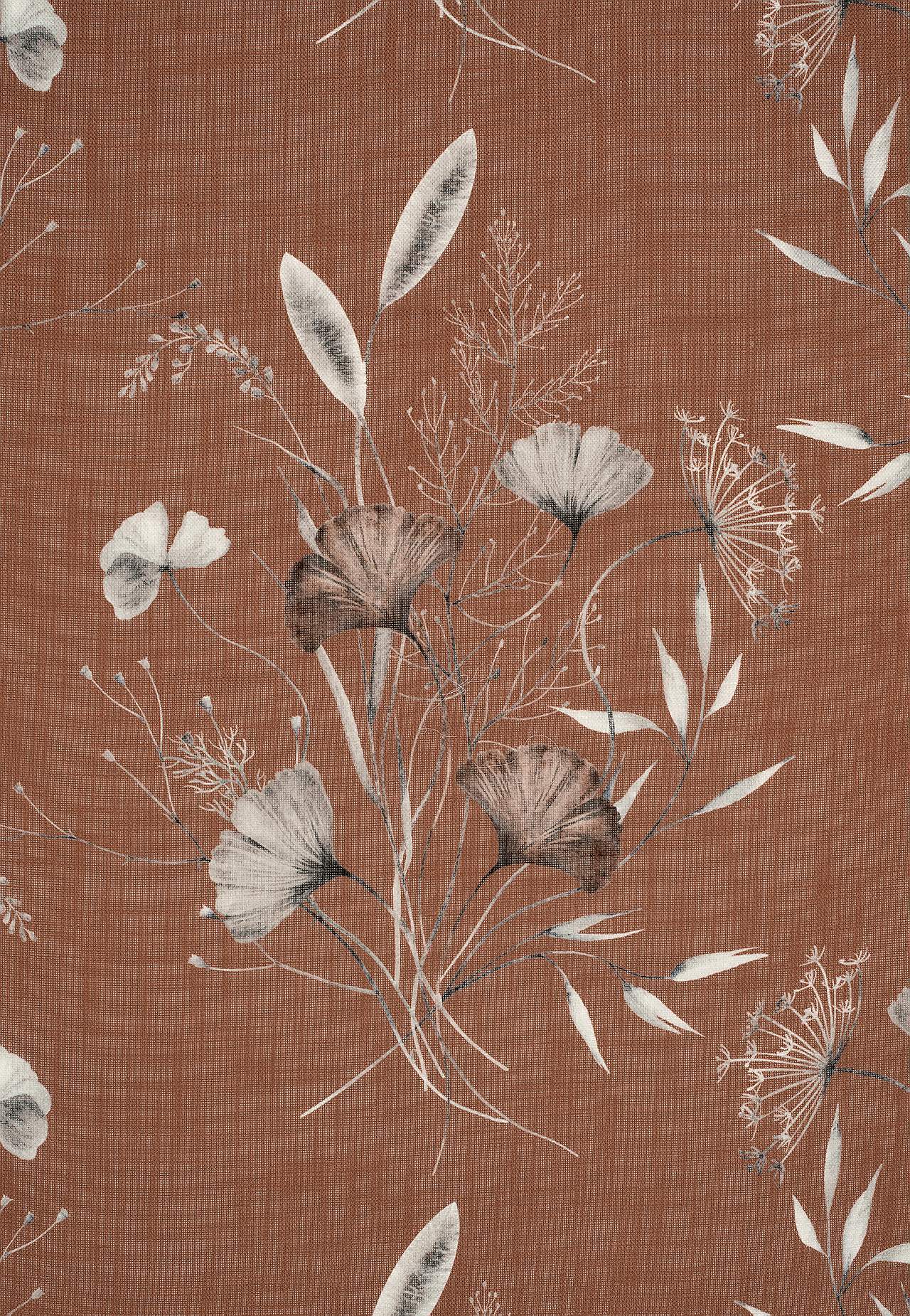 Zasłony regulowane z taśmą w kwiaty 2 sztuki