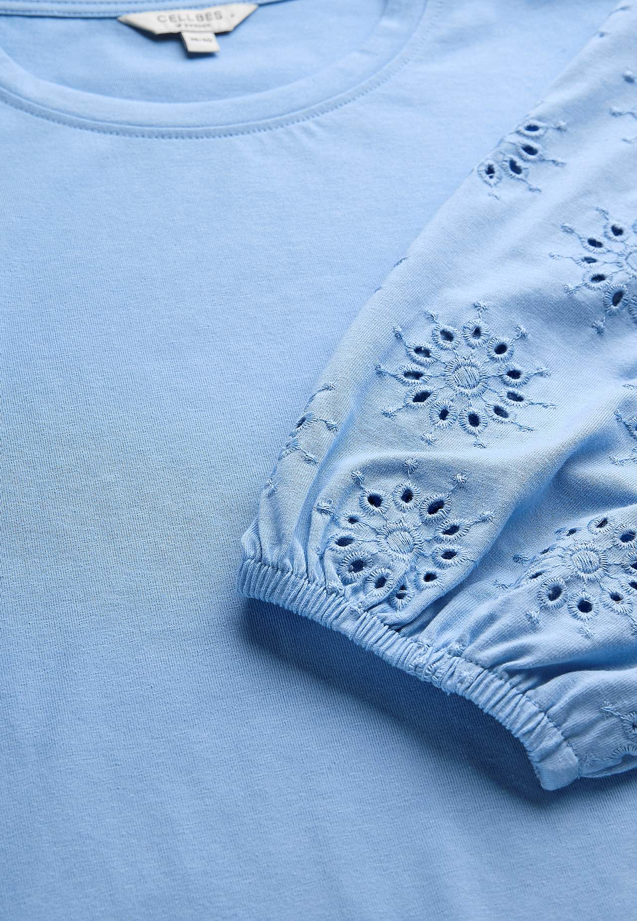 Tunika z dżerseju z haftowanymi rękawami