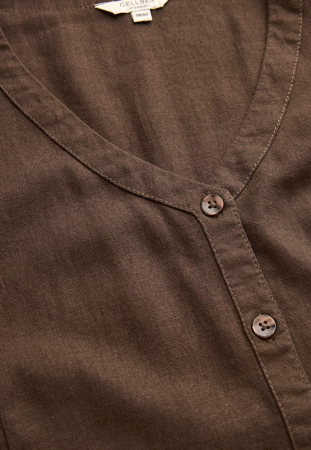 Lniana bluzka bez rękawów