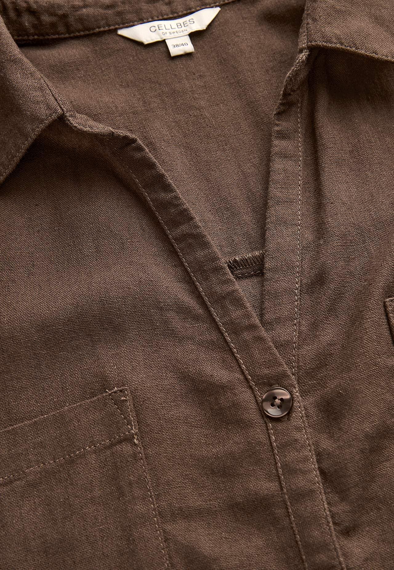 Lniana tunika z kieszeniami