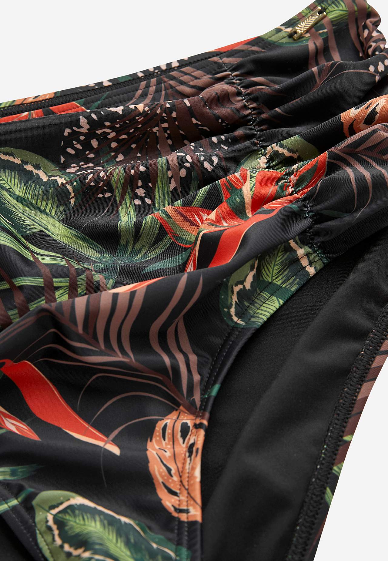 Wzorzysty dół bikini z wysokim stanem