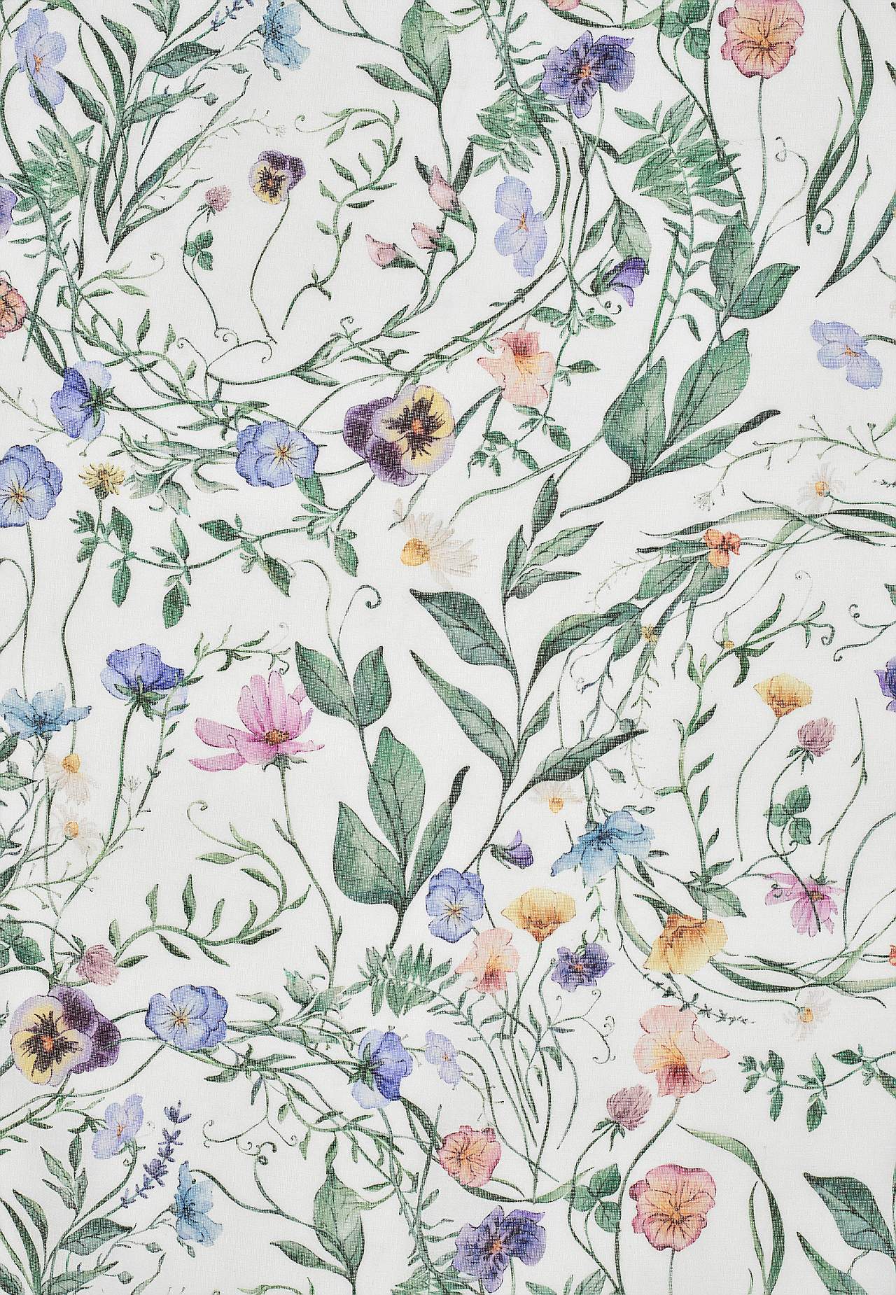 Zasłony regulowane z taśmą w kwiaty 2 sztuki