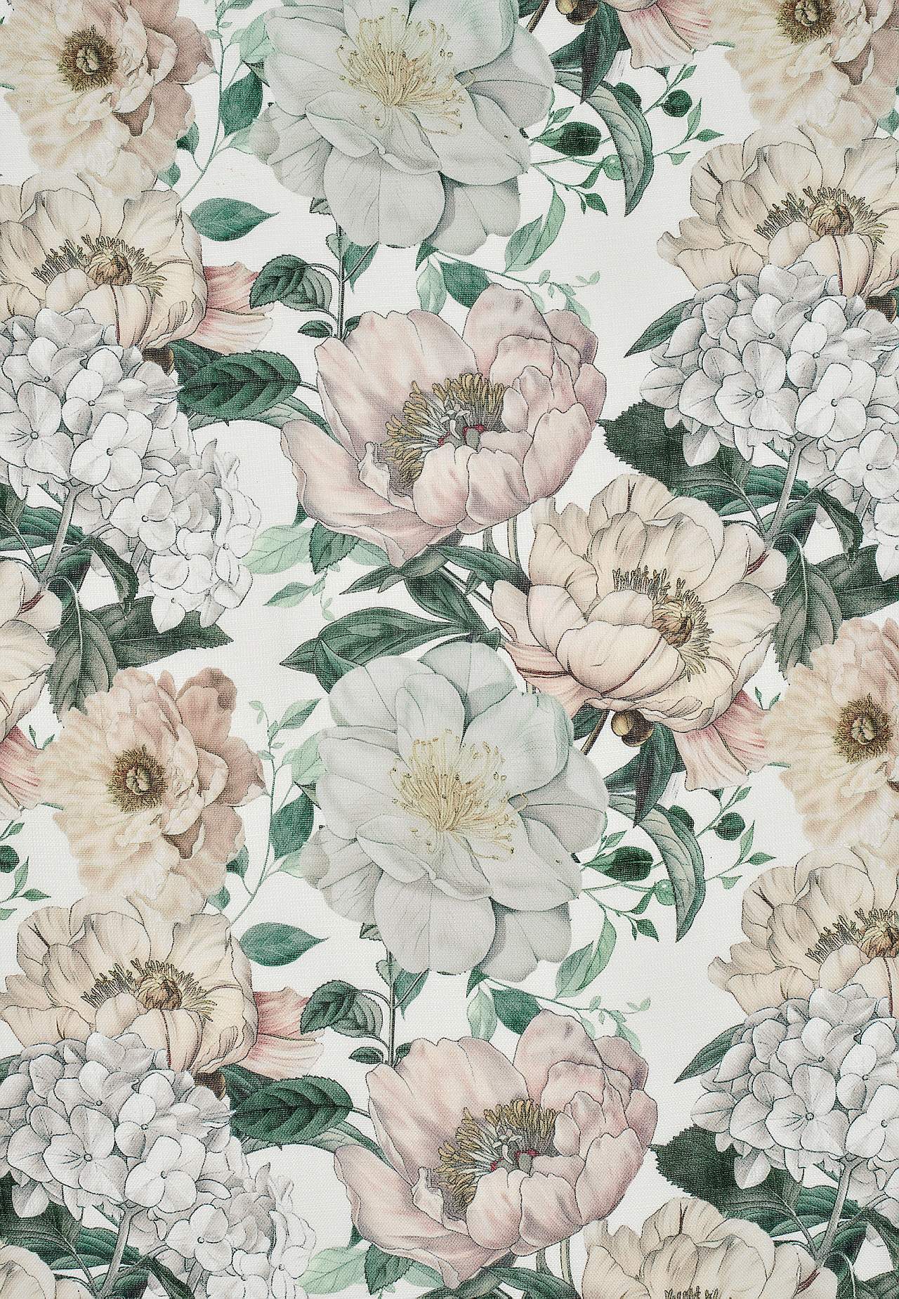 Lambrekin regulowany na taśmie z tunelem z dużymi kwiatami