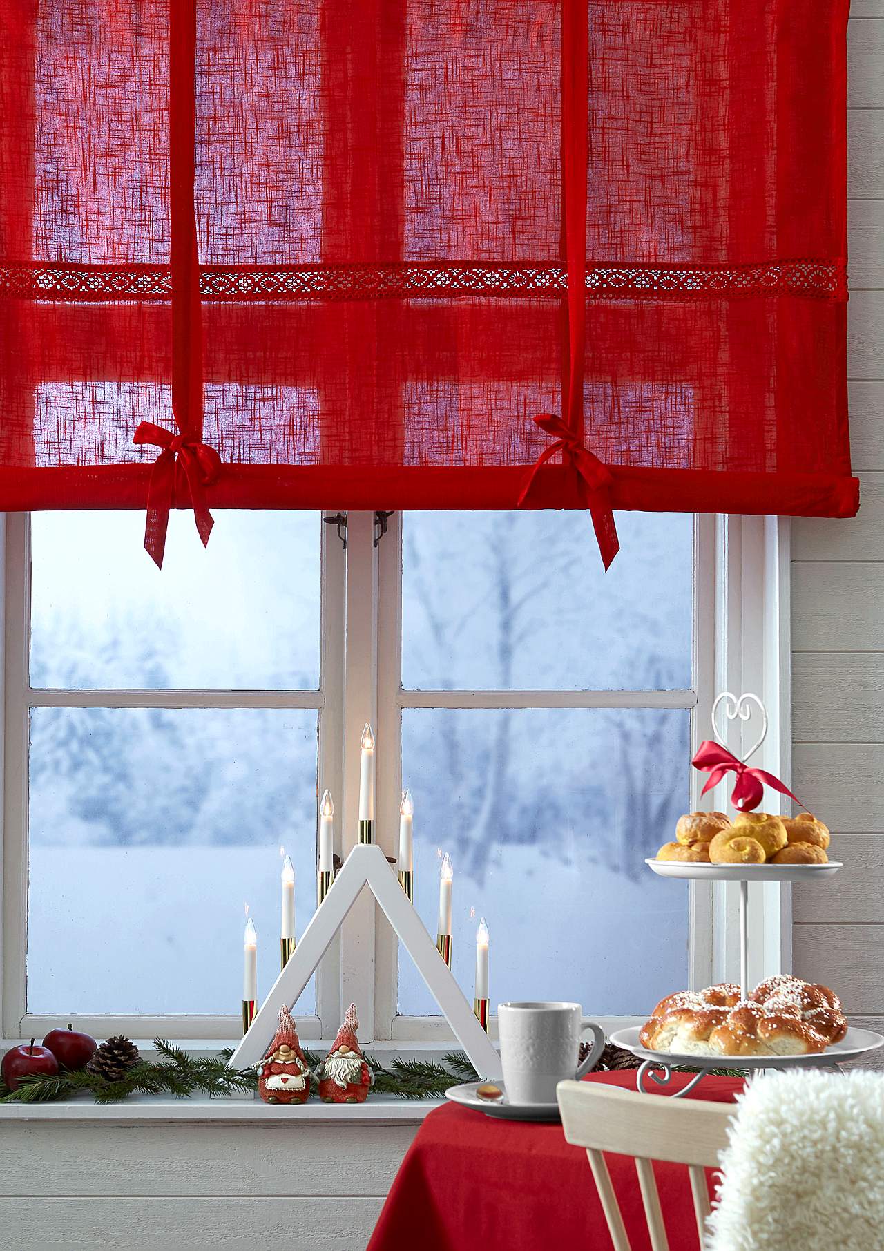 Roleta rzymska z koronką Monica