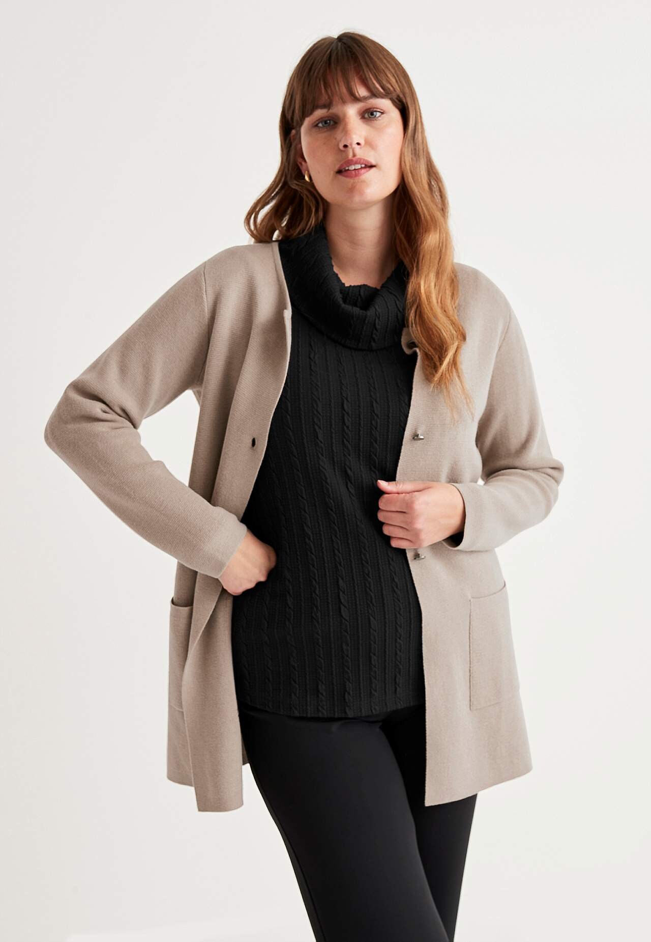 Top z dżerseju z golfem