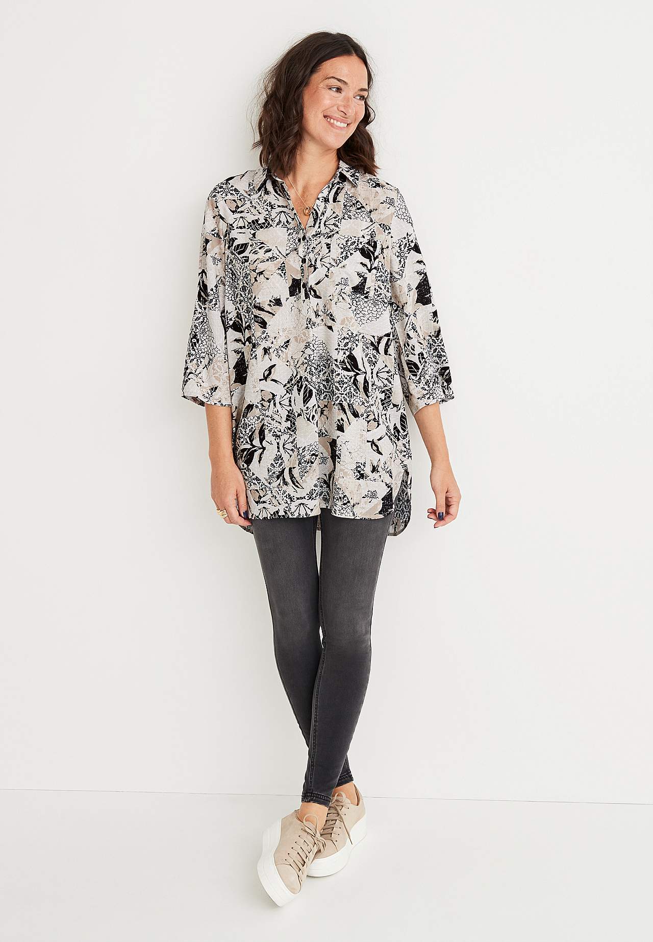 Tunika z rękawami 3/4