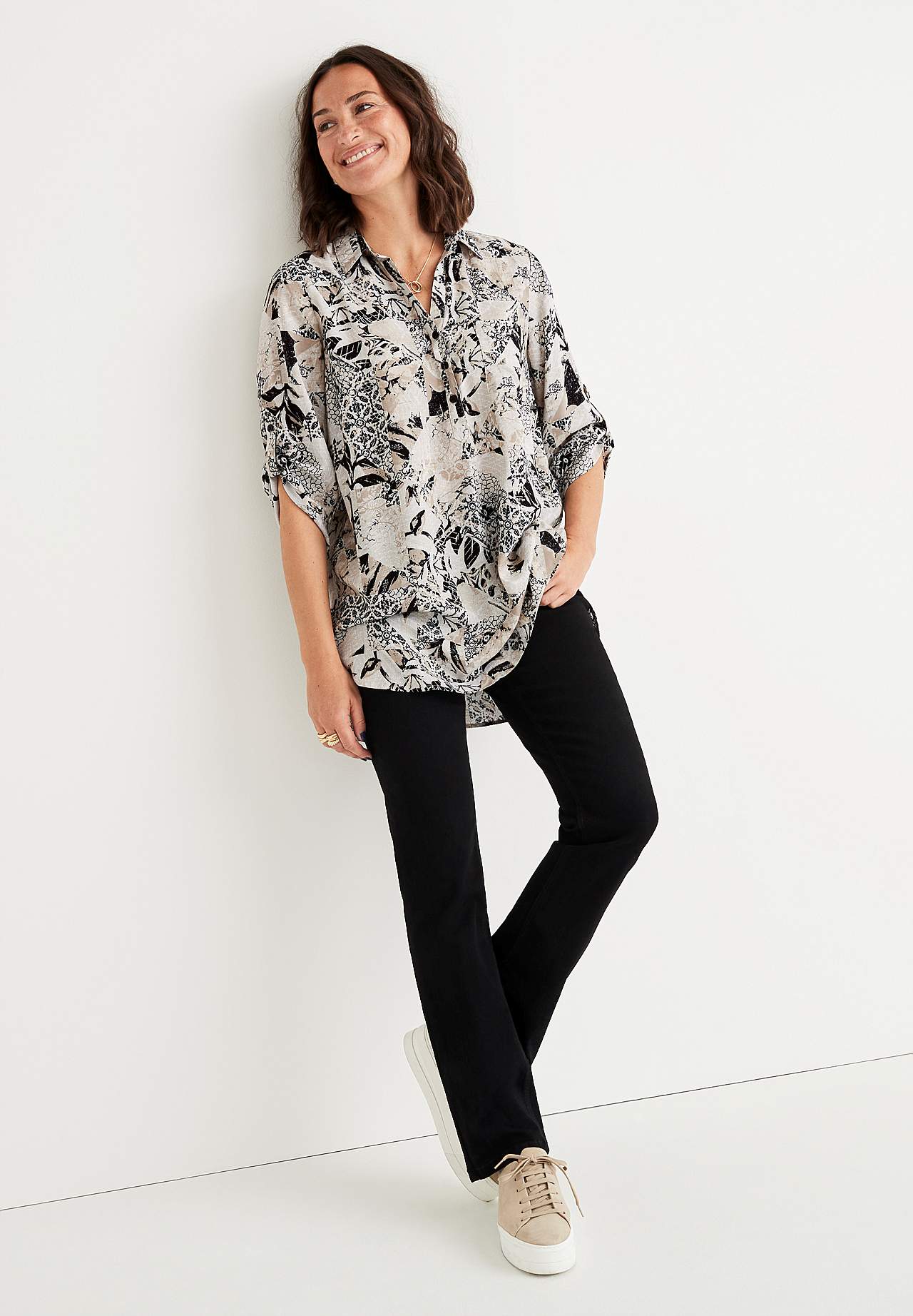 Tunika z rękawami 3/4