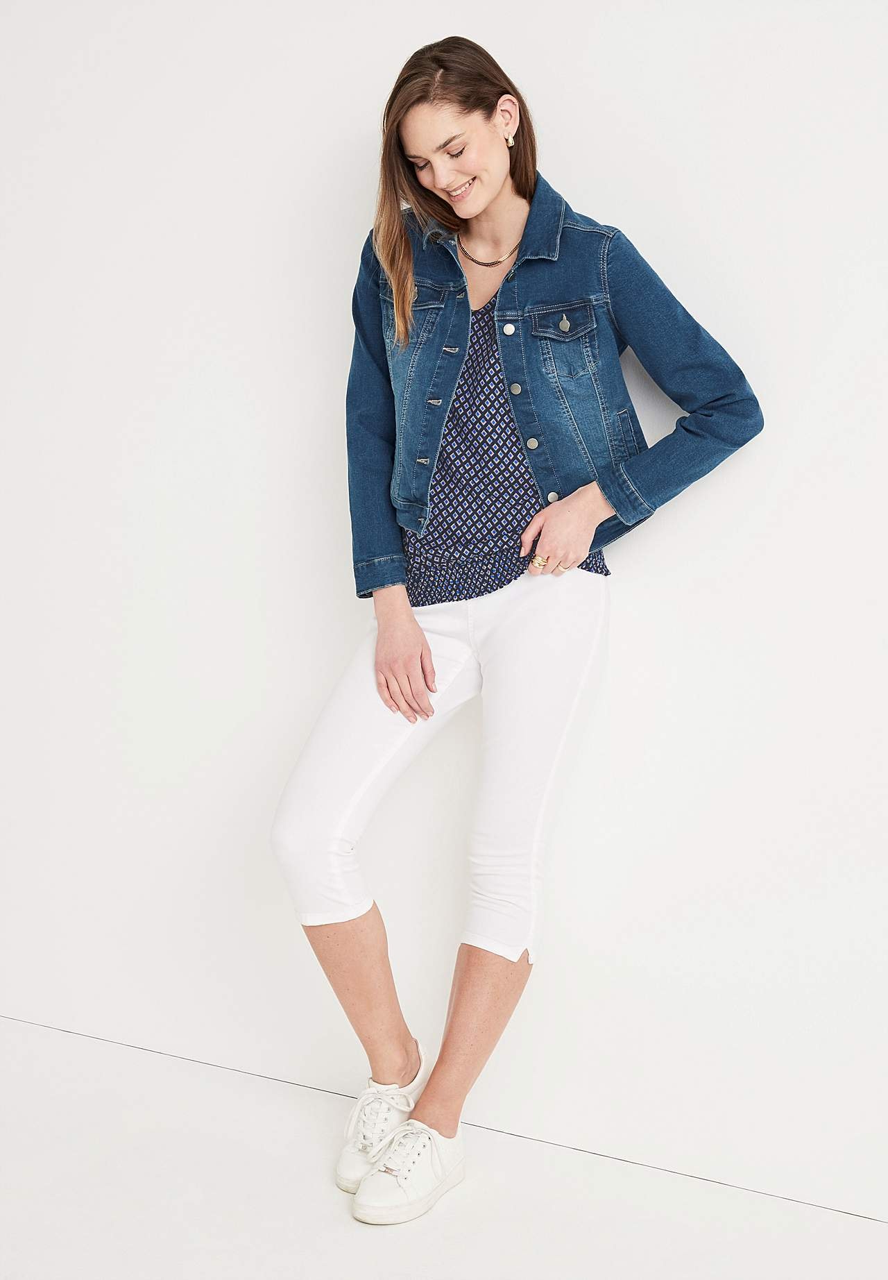 Top z dżerseju z marszczeniem