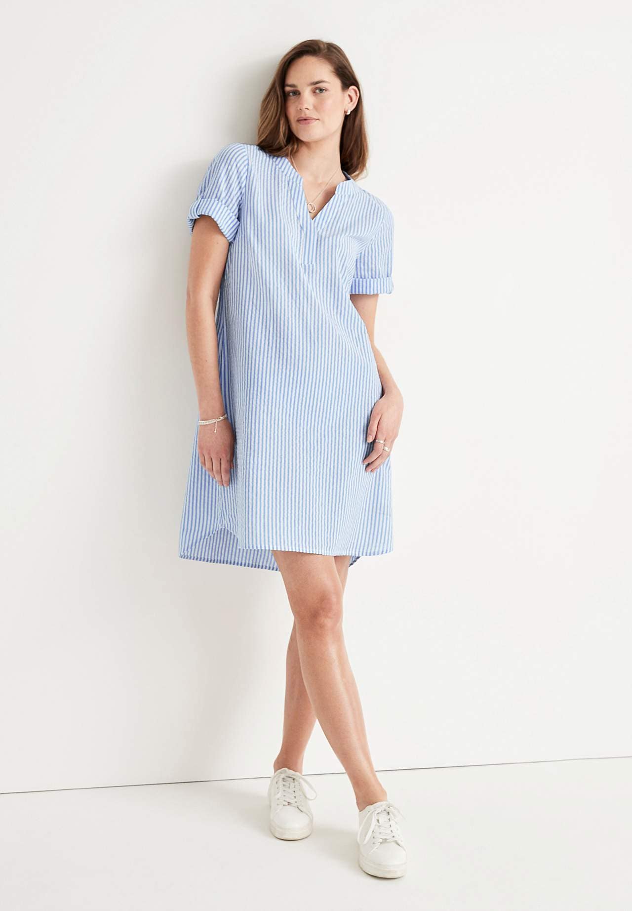 Sukienka w paski z kory