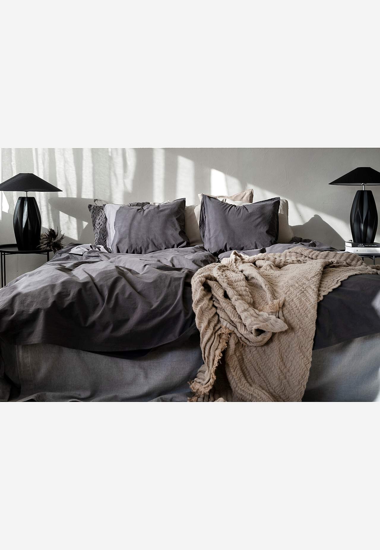 Zestaw poszewek na kołdrę z bawełny perkal 150x210 cm Waveless