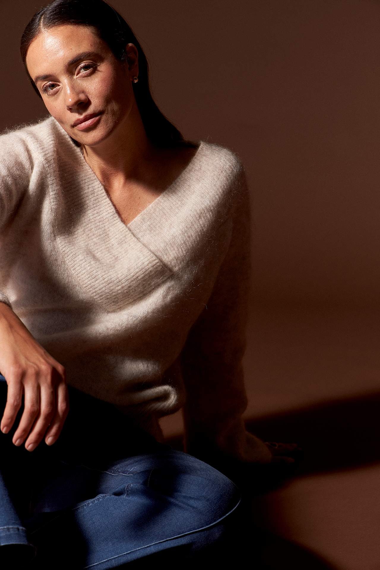 Sweter Premium z mieszanki moheru i wełny