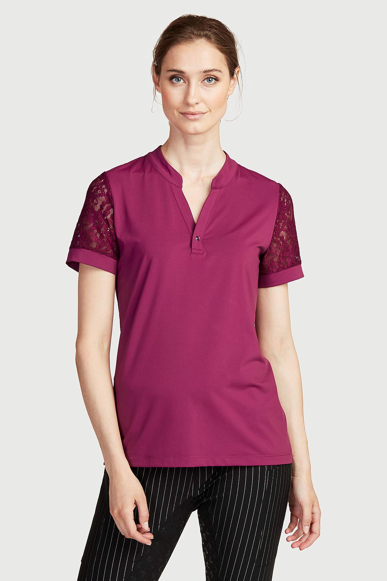 Bryczesy w kratkę z pełnym lejem