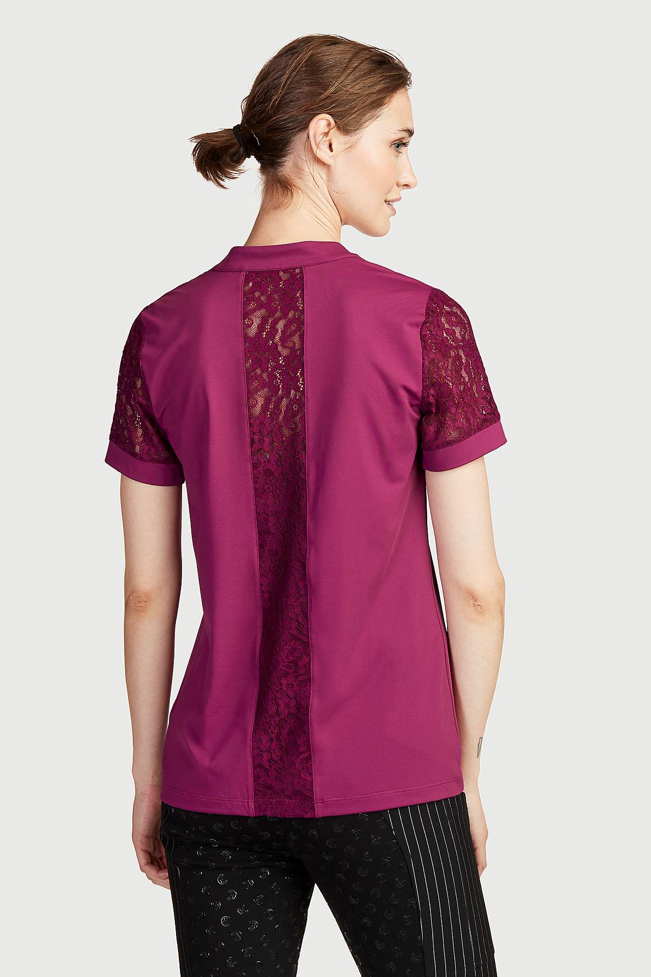 Bryczesy w kratkę z pełnym lejem