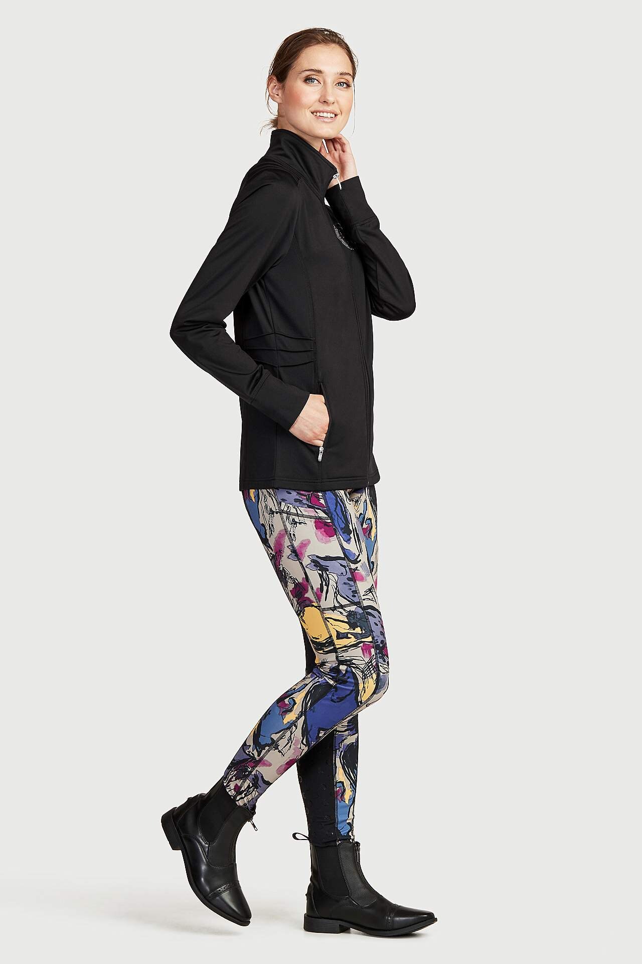 Sweter z długim rękawem ze suwakiem