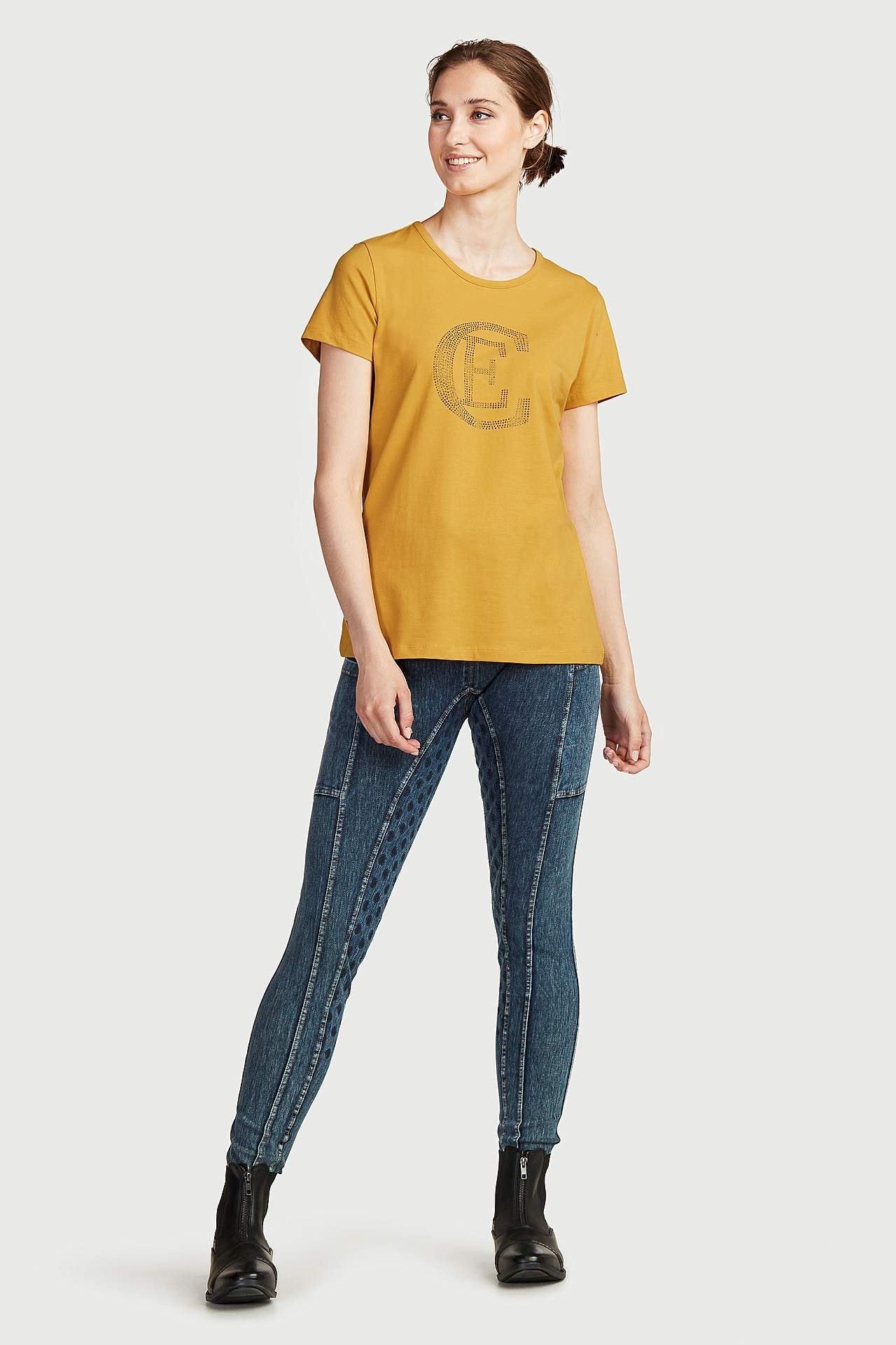 Dopasowane bryczesy z pełnym lejem