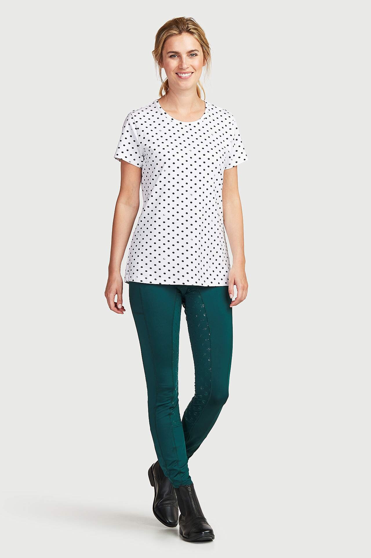 Dopasowane bryczesy z pełnym lejem