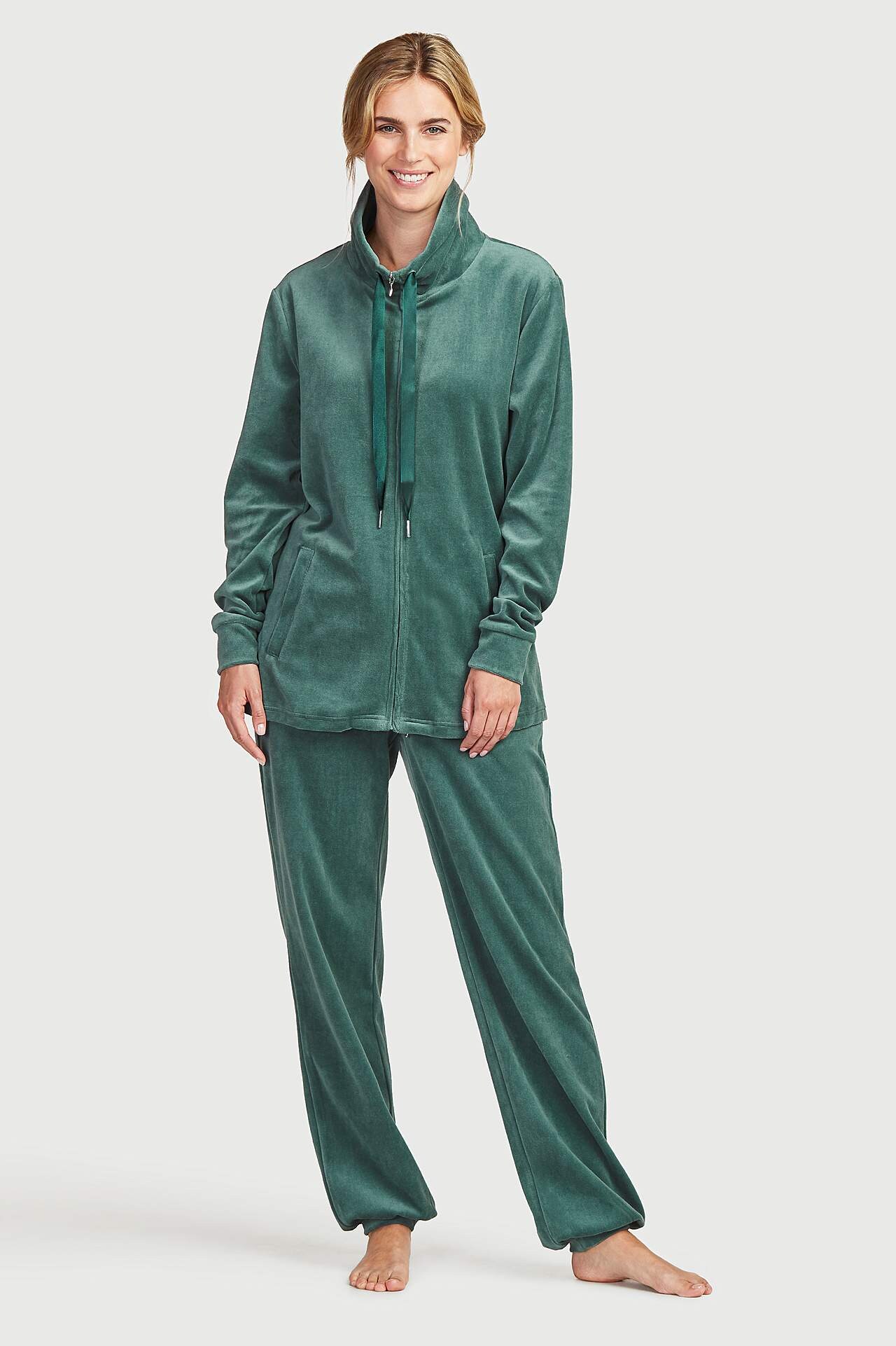 Spodnie welurowe z mankietem Wilma