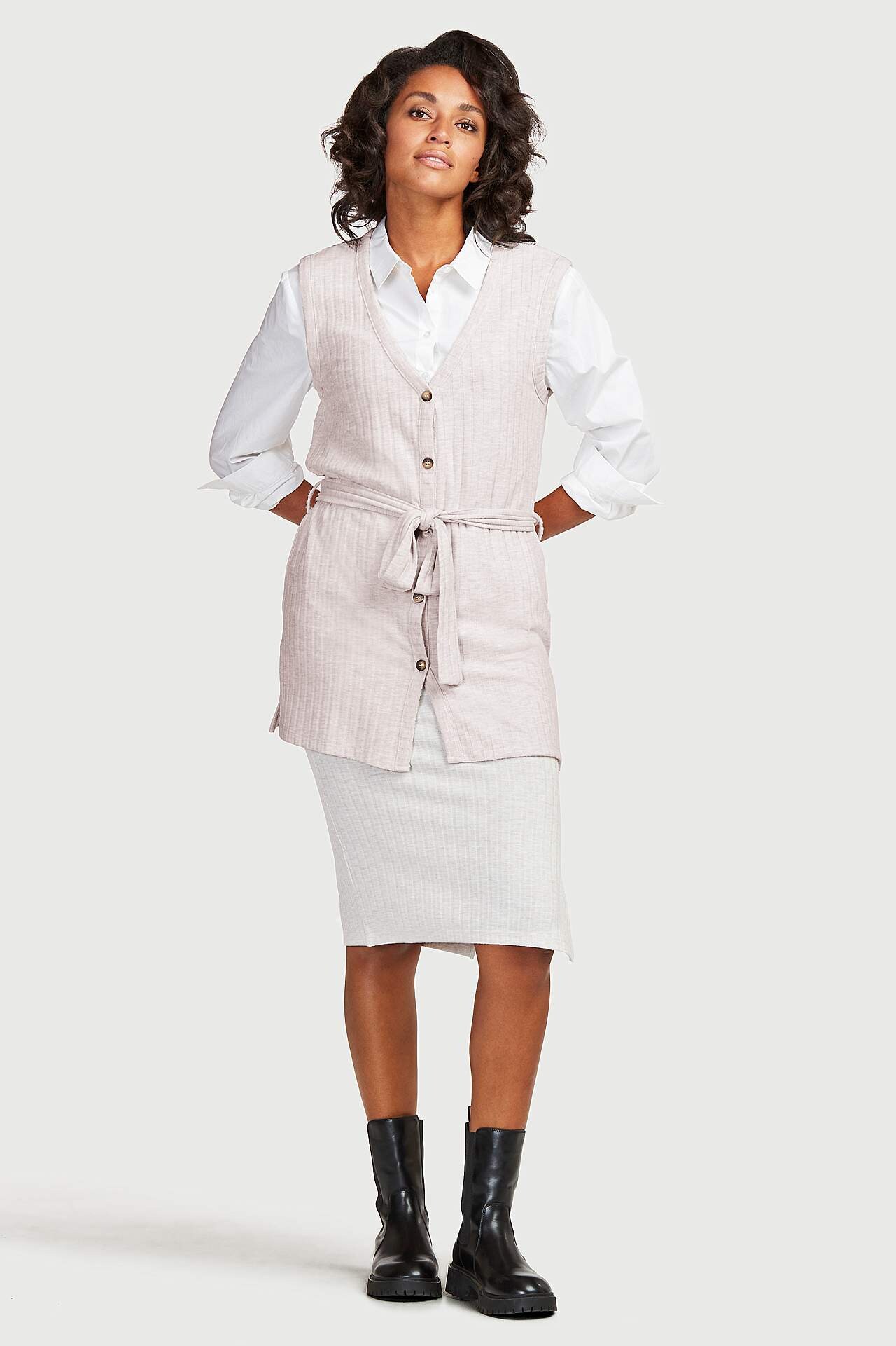 Prążkowana kamizelka