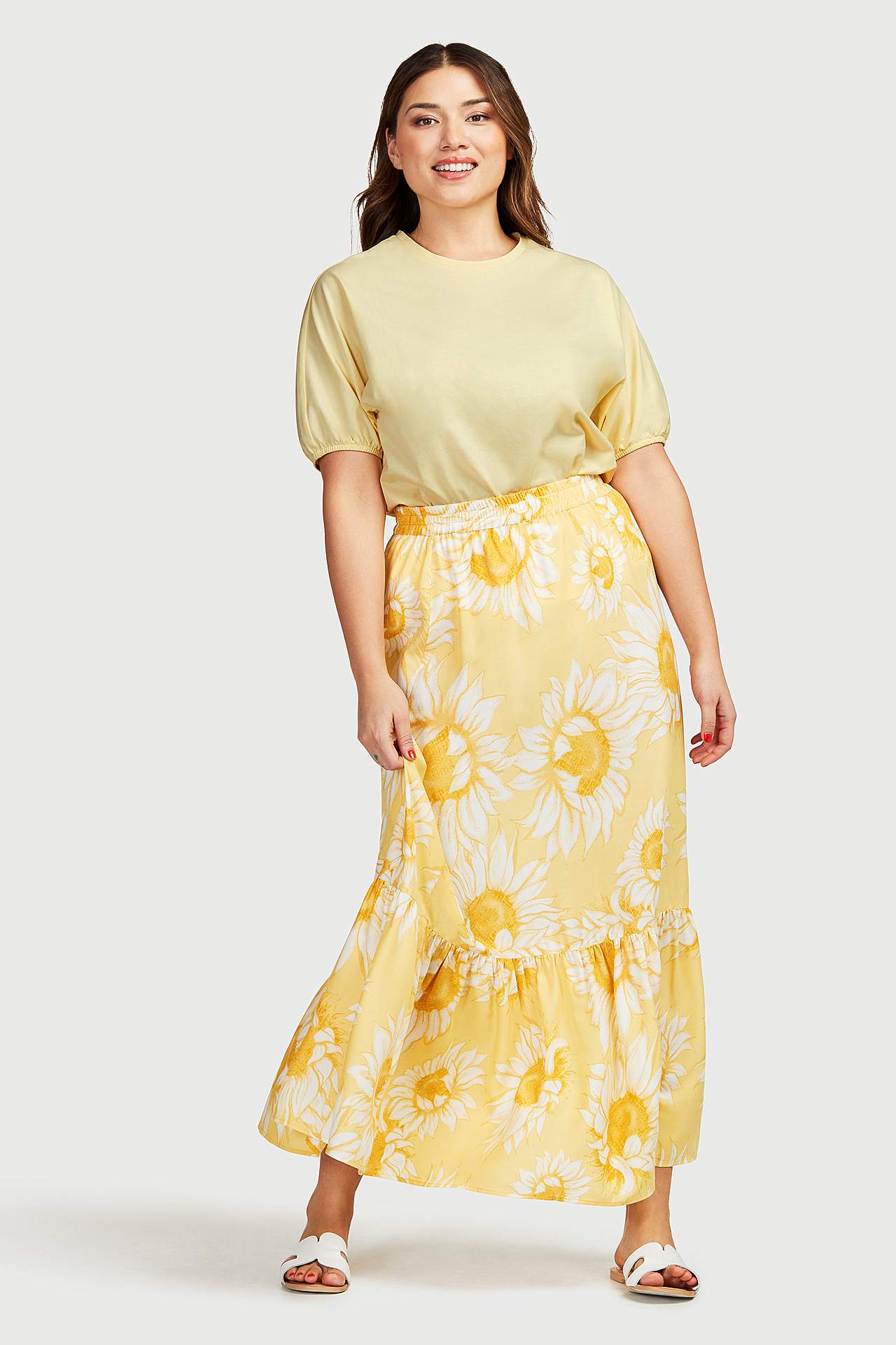 Top z dżerseju jednolity kolorystycznie