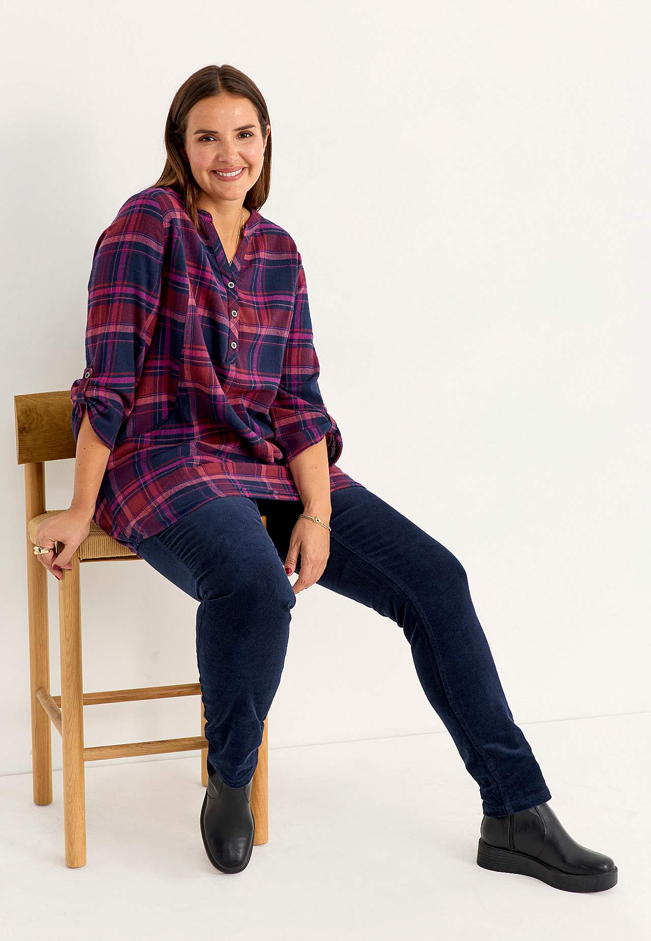 Kraciasta tunika z flaneli