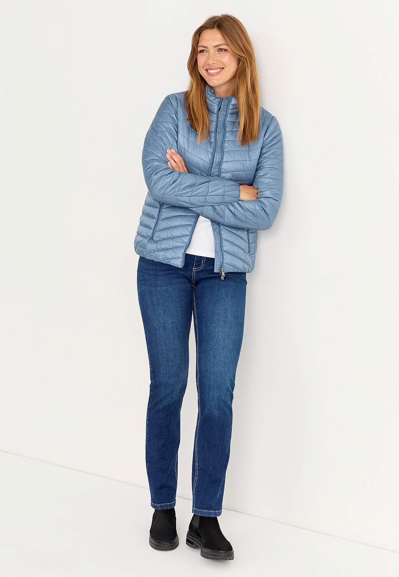 Lśniąca lekka kurtka puchowa