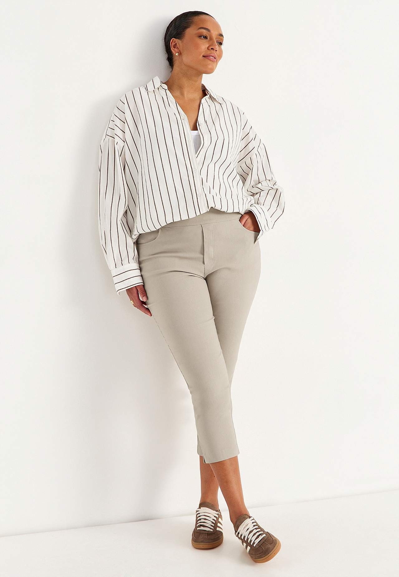 Superwygodne spodnie capri