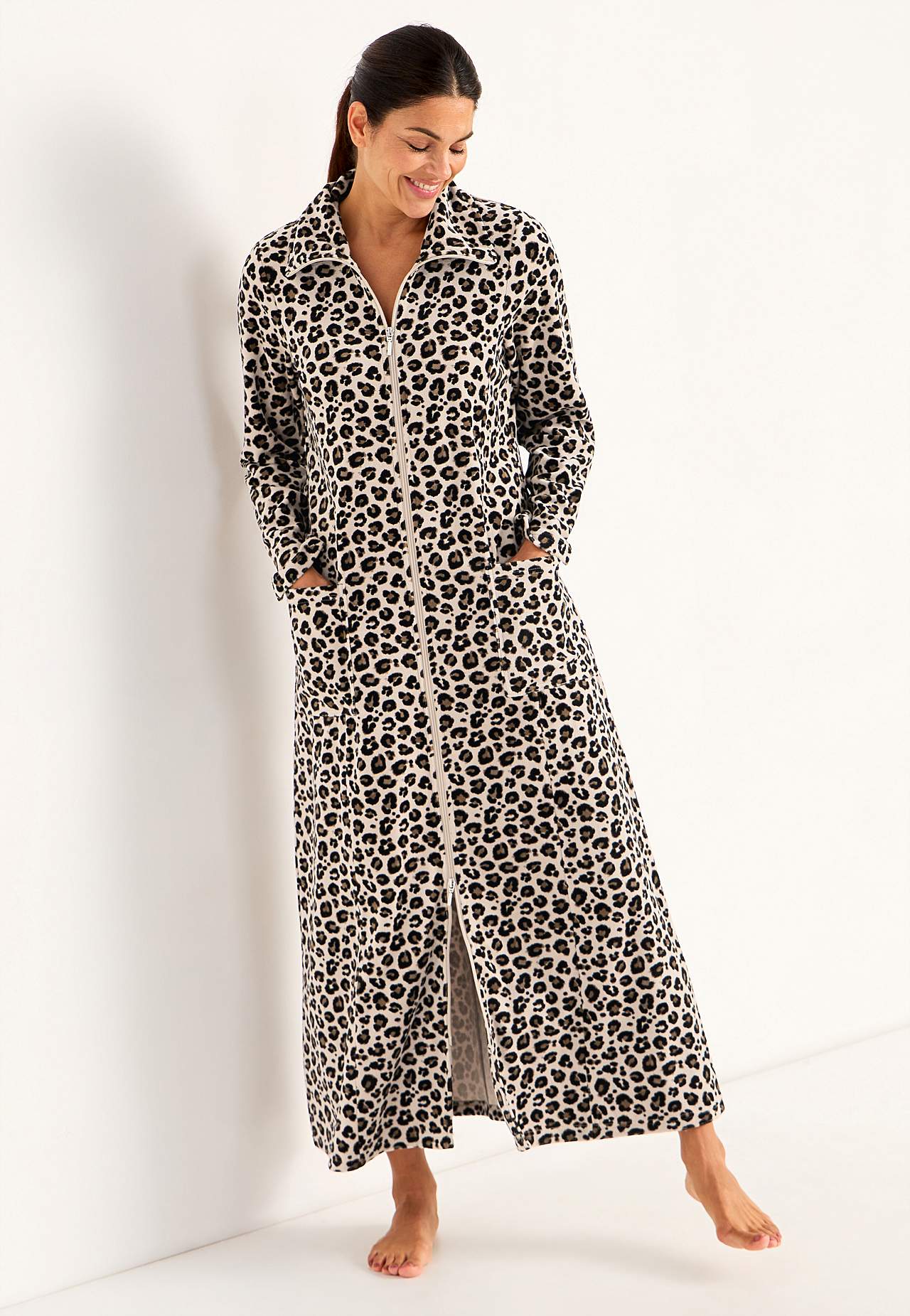 Welurowy i długi szlafrok Wilma