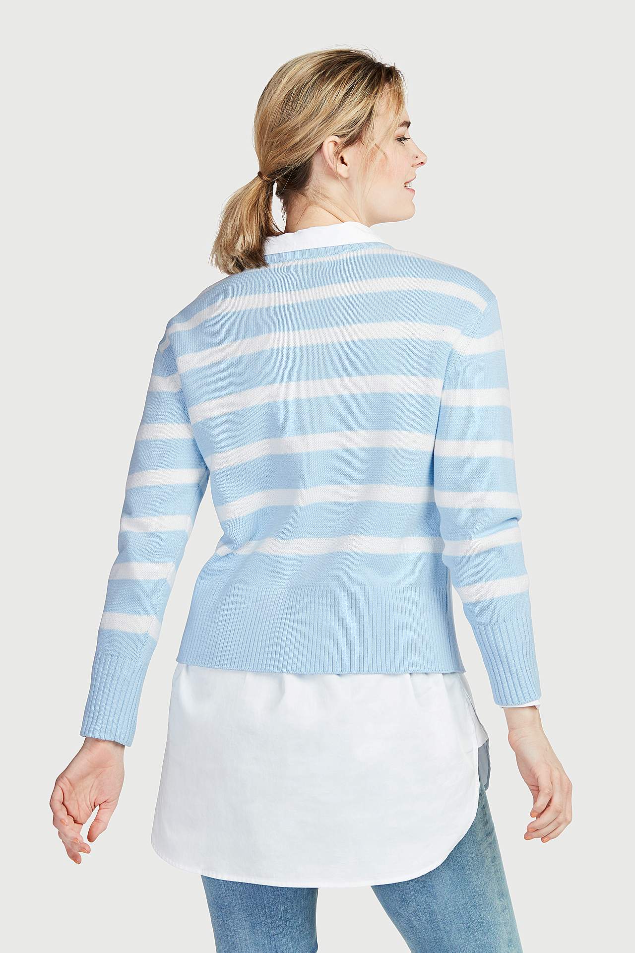 Pasiasty i krótki sweter Filippa