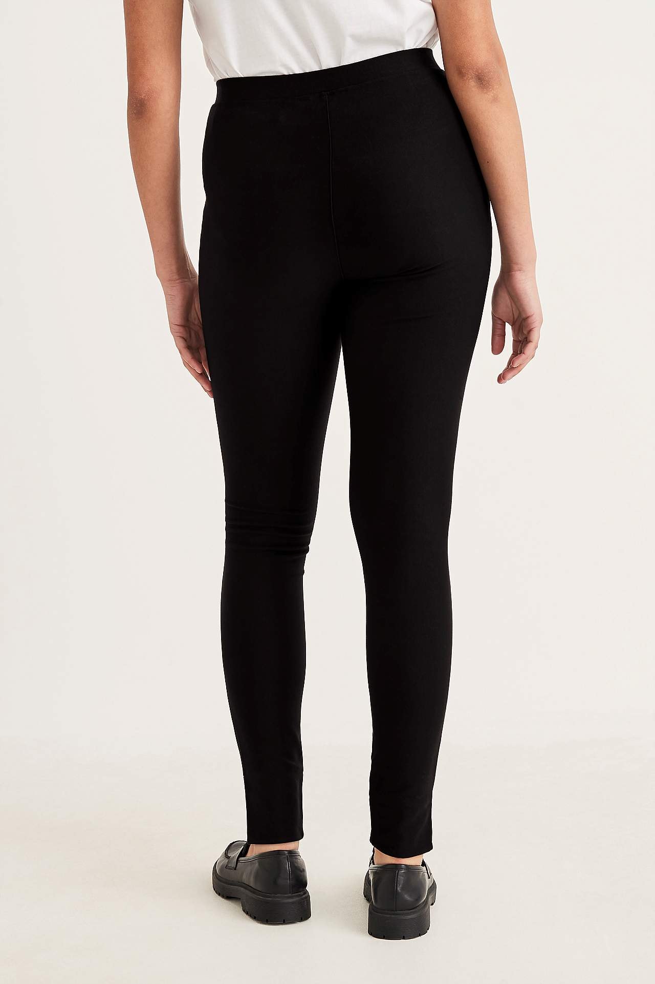 Legginsy z dżerseju z elastyczną tkaniną diagonalną