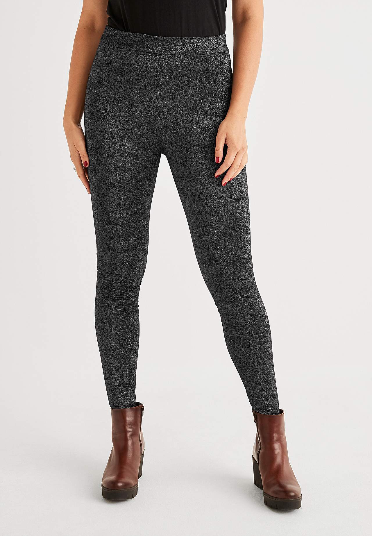 Błyszczące legginsy Greta