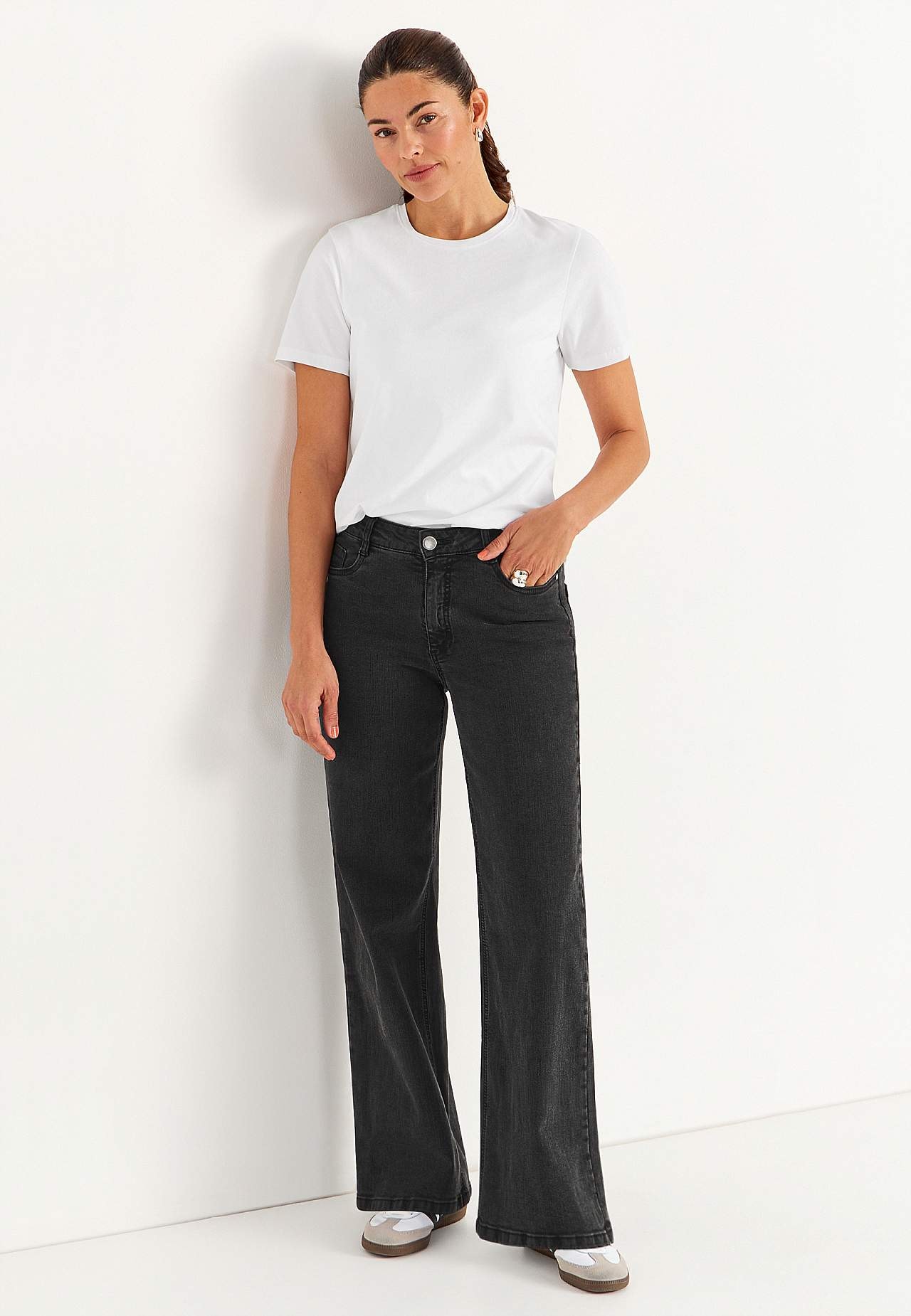 Szerokie dżinsy z wysoką talią Renata