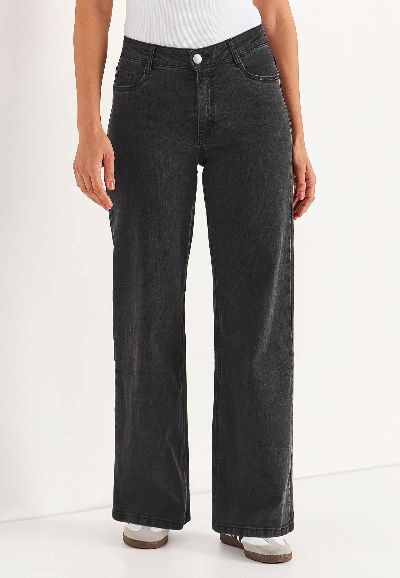 Szerokie dżinsy z wysoką talią Renata