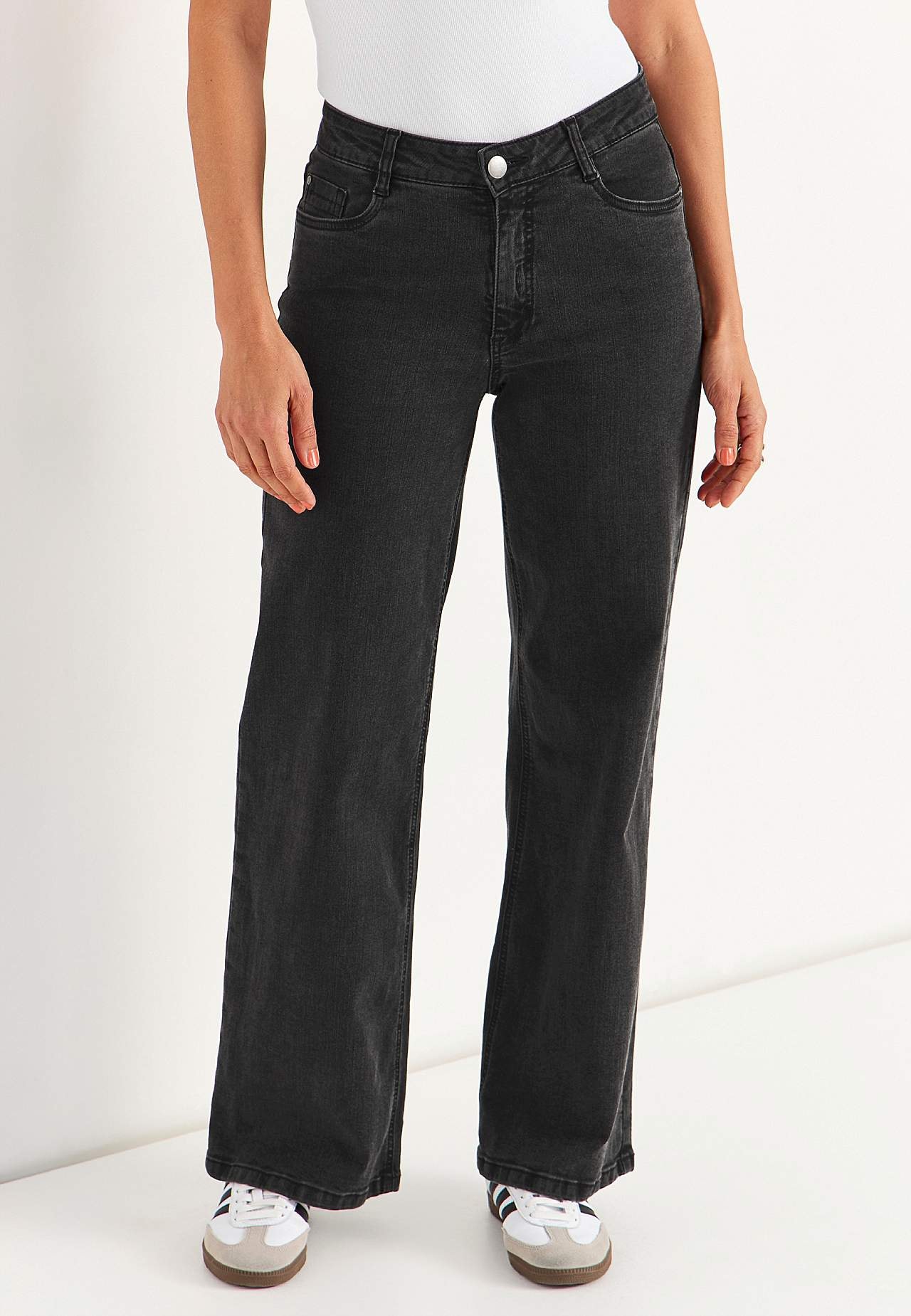 Szerokie dżinsy z wysoką talią Renata