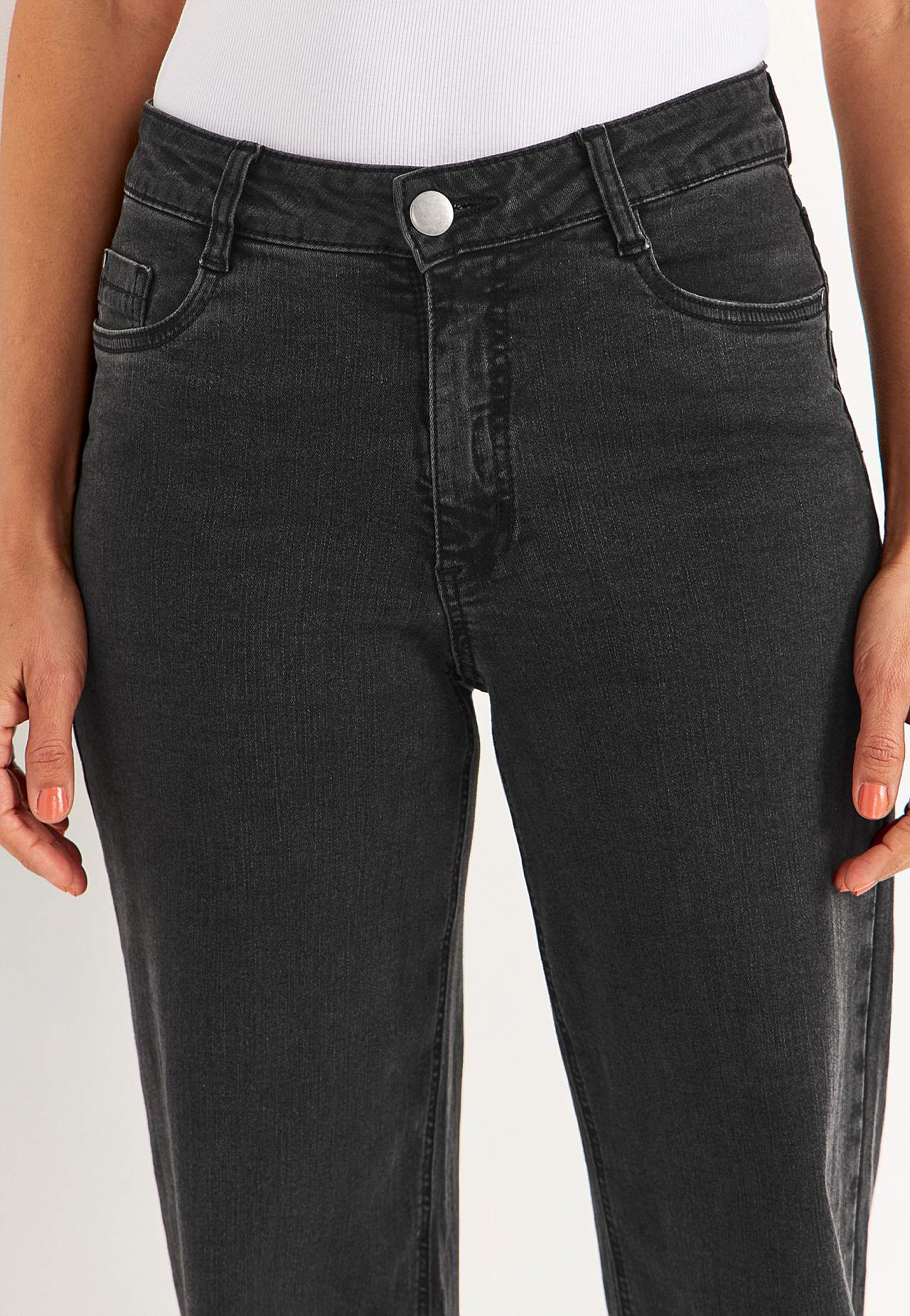 Szerokie dżinsy z wysoką talią Renata