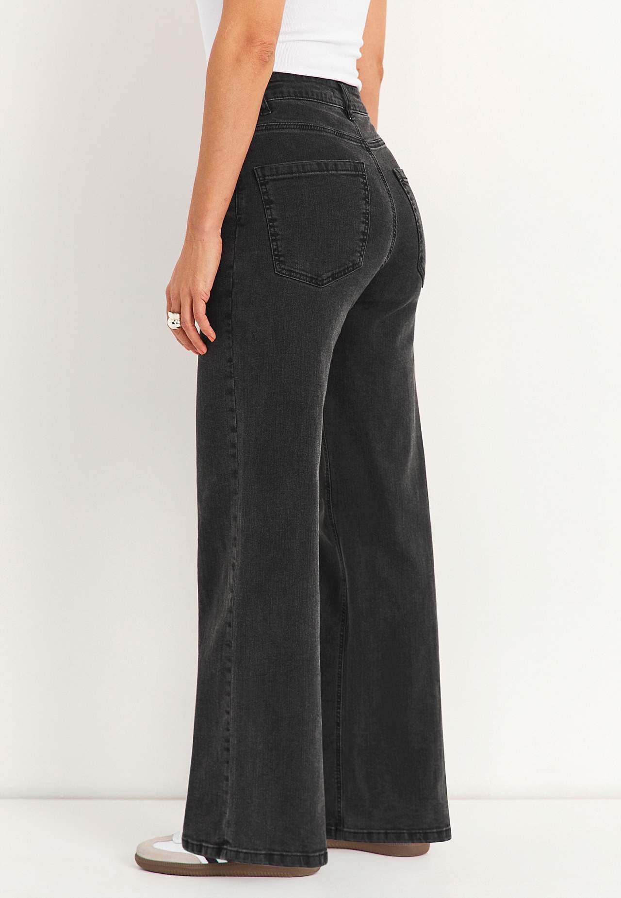 Szerokie dżinsy z wysoką talią Renata